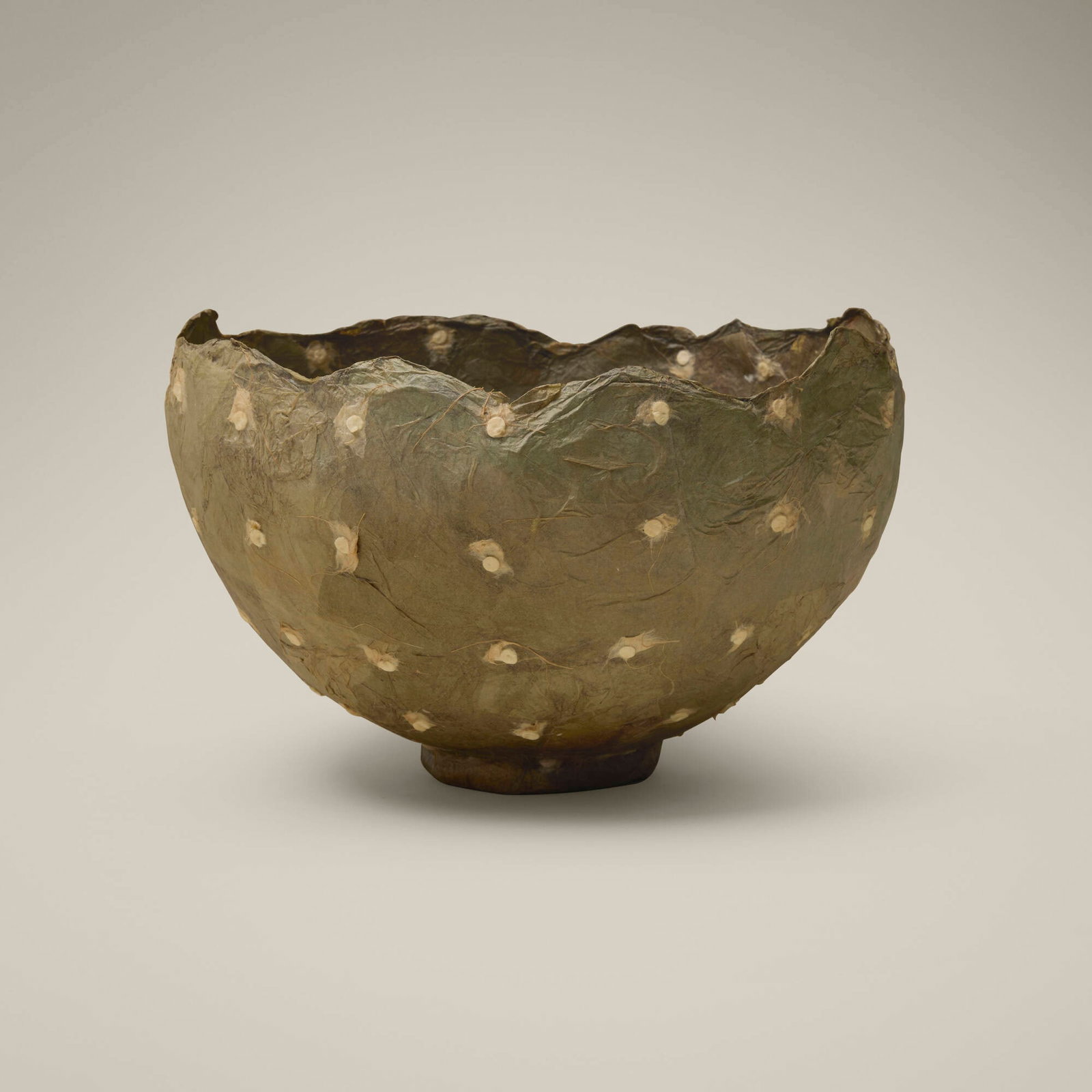 Mary Merkel-Hess, Bowl: Mary Merkel-Hess Bowl Gampi paper, paper 8 h x 12.5 dia in (20 x 32 cm) Signed to underside 'Mary Merkel-Hess'. Provenance: Collection of Jack Lenor Larsen This work will ship from