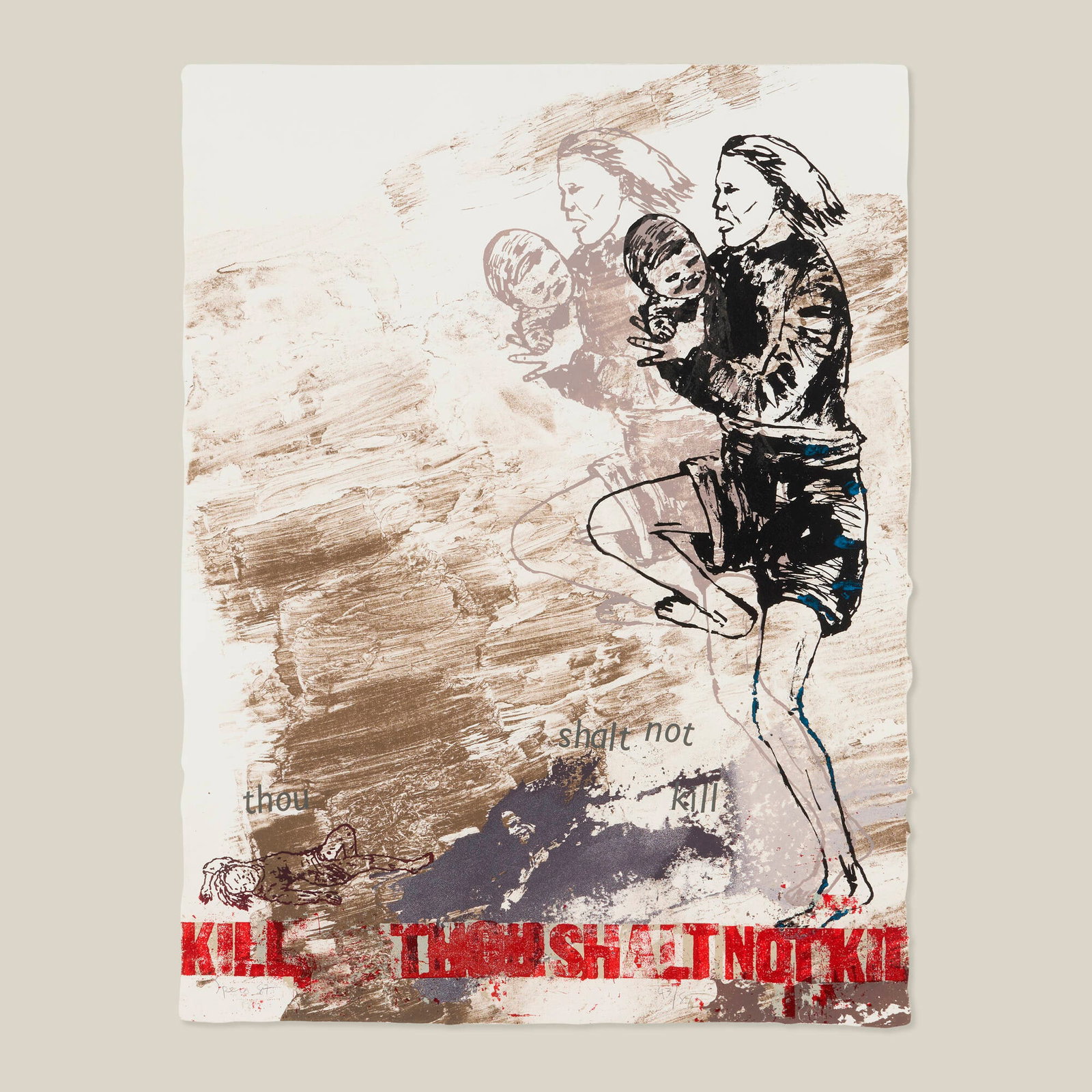 Nancy Spero, Thou Shalt Not Kill (from the The Ten Commandments portfolio) (1 of 4)