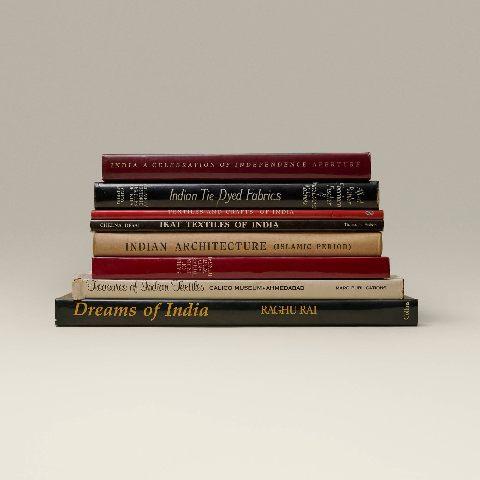 Collection of eight Indian textiles books (1 of 5)