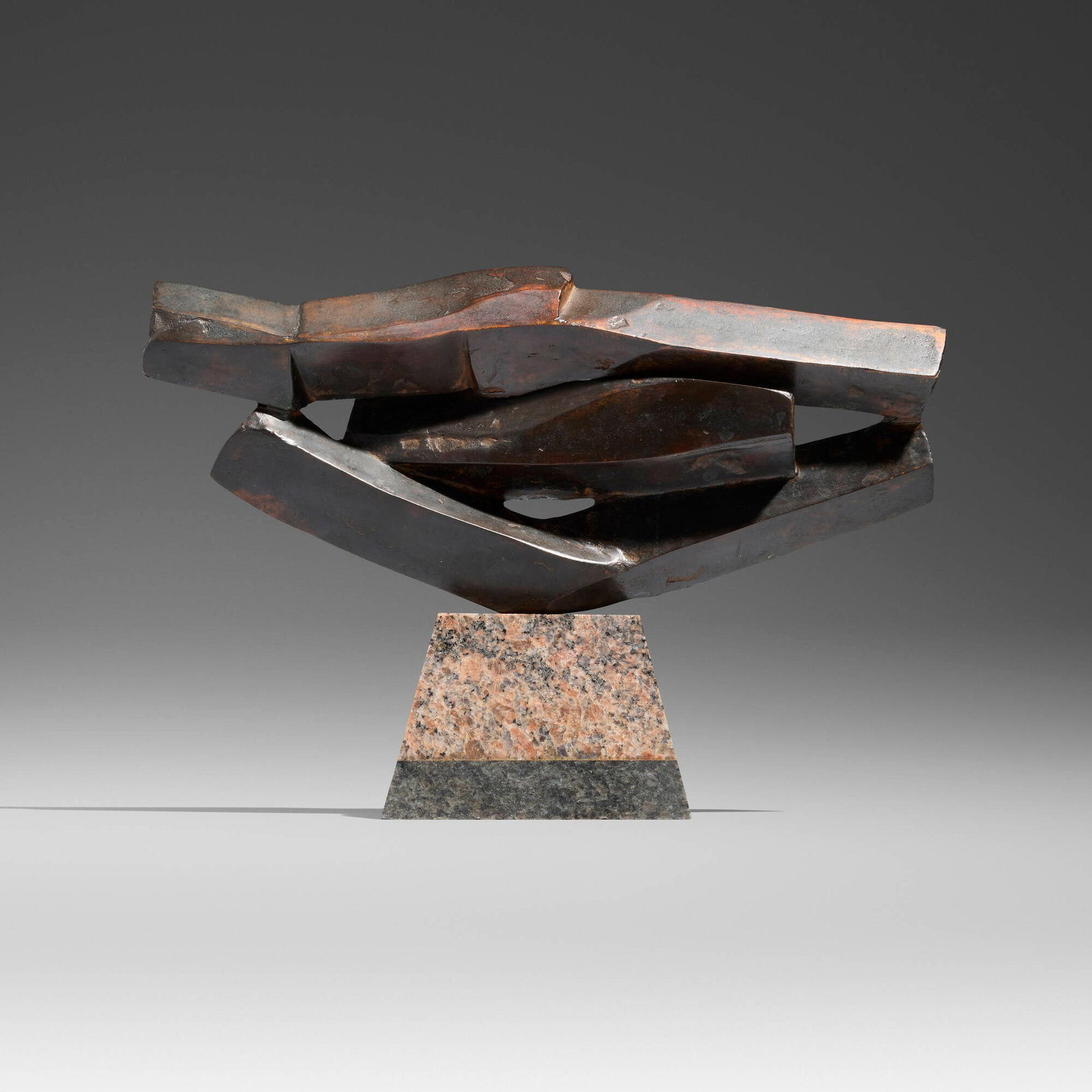 Dimitri Hadzi, River Styx I: Dimitri Hadzi River Styx I 1977 patinated bronze, granite 7.125 h x 10.5 w x 3.5 d in (18 x 27 x 9 cm) Incised signature and number to lower edge 'D Hadzi 13/25'. This work is number