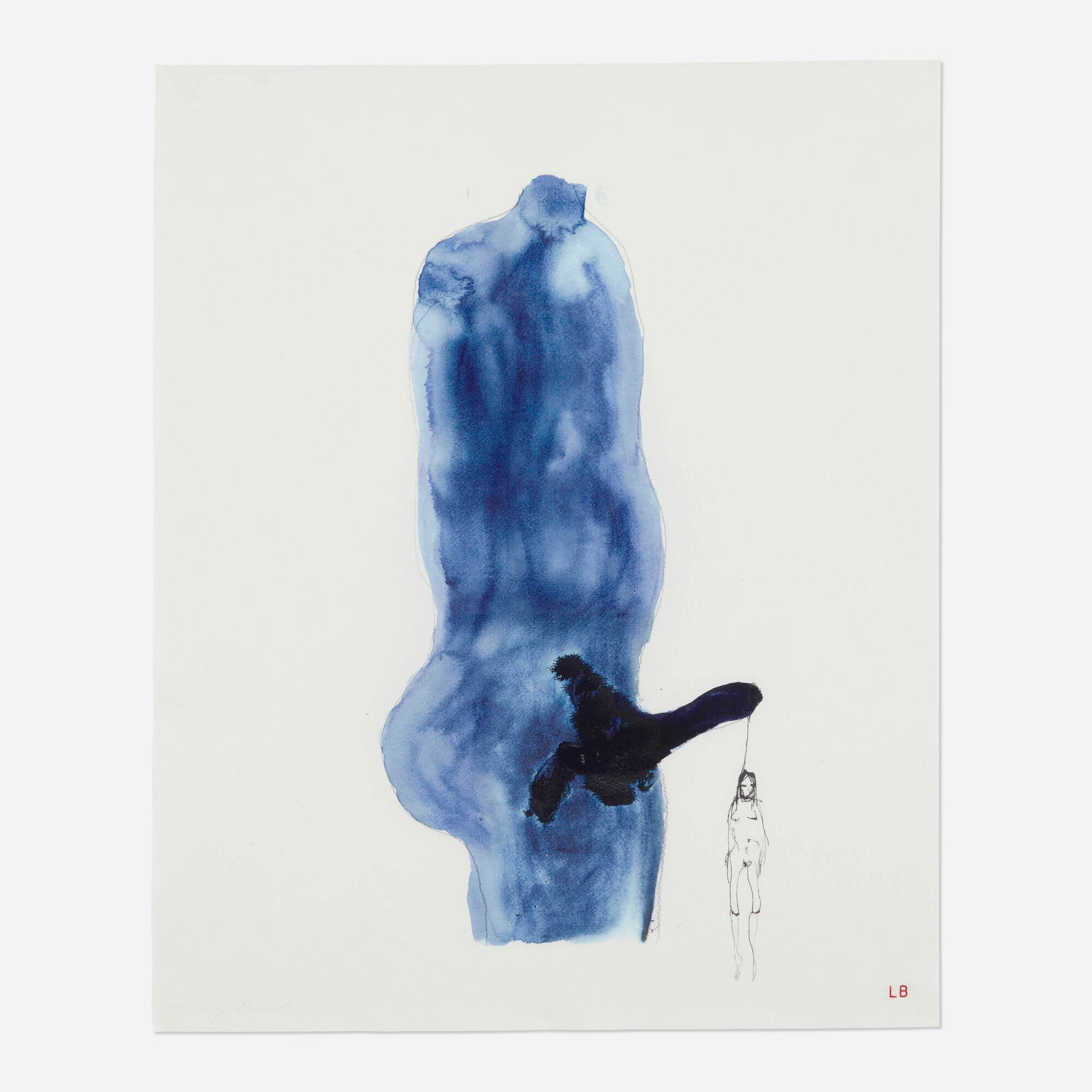 Louise Bourgeois and Tracey Emin, Just Hanging (from the Do Not Abandon Me series): Louise Bourgeois and Tracey Emin Just Hanging (from the Do Not Abandon Me series) 2009 archival dyes printed on cloth 29.625 h x 24.125 w in (75 x 61 cm) Signed to lower left 'Tracey Emin&