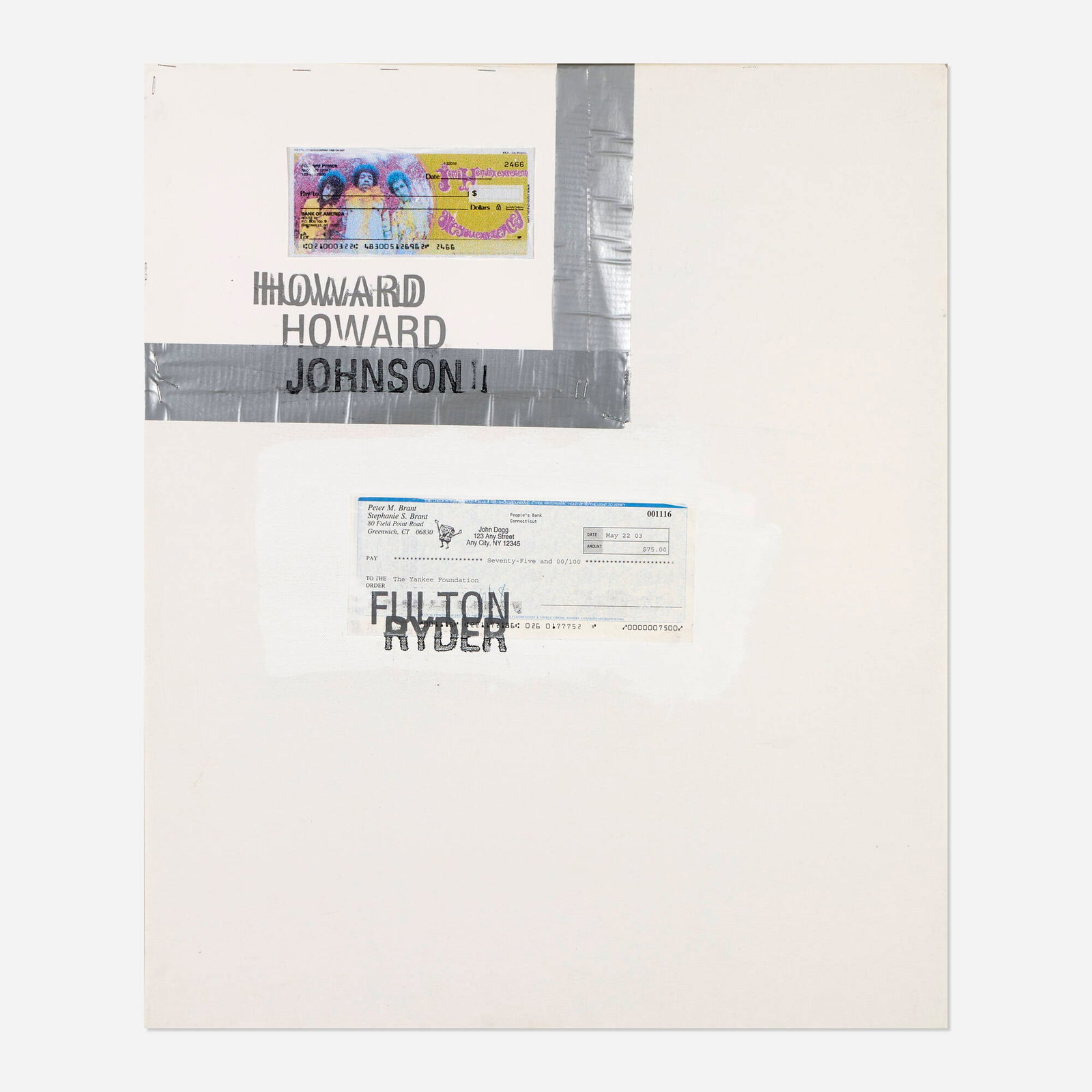 Richard Prince, Untitled (Check Painting): Richard Prince Untitled (Check Painting) 2013 checks, collage, acrylic, and duct tape on canvas 24 h x 20 w in (61 x 51 cm) Provenance: Acquired directly from the artist by the