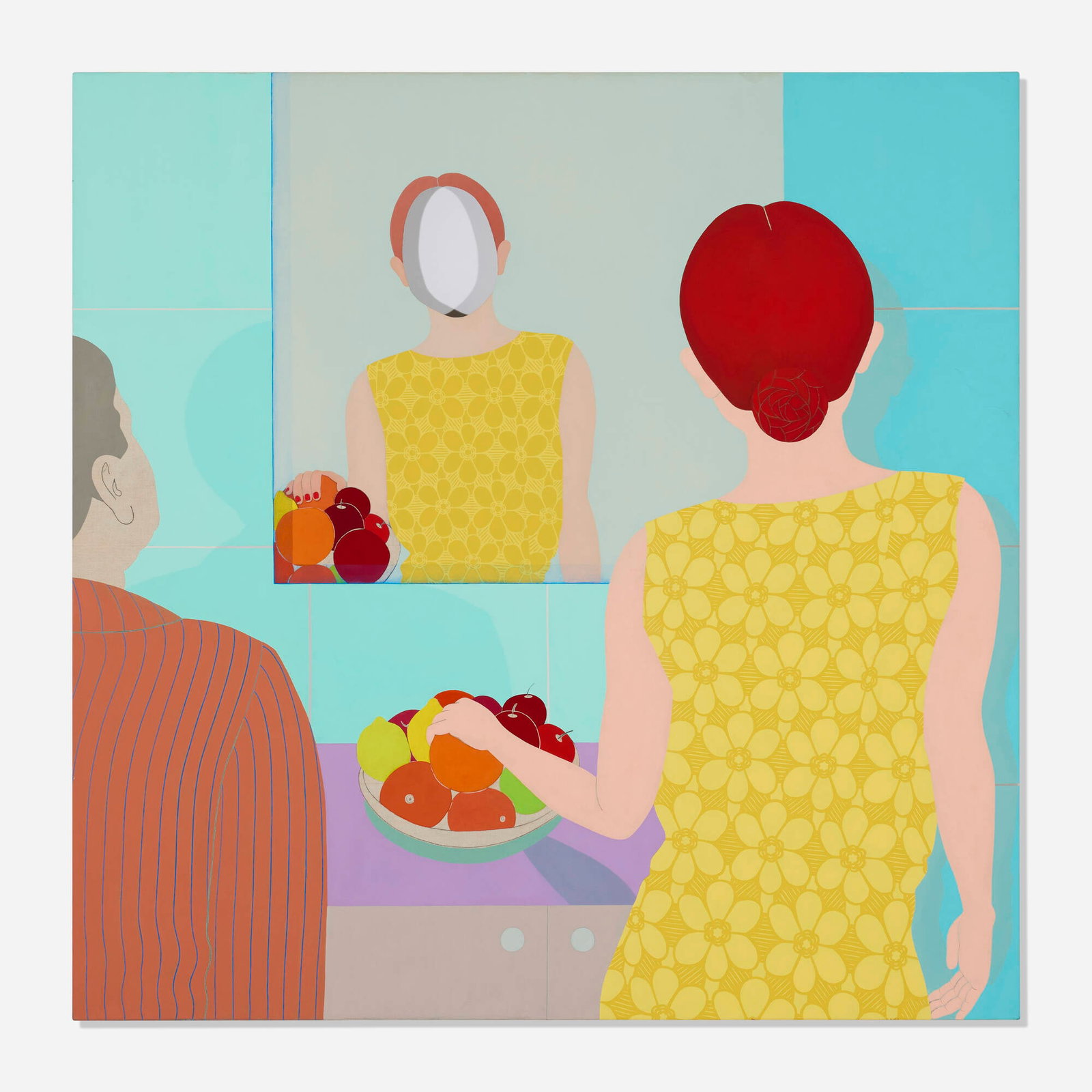 Jeffly Gabriela Molina, Mirror: Jeffly Gabriela Molina Mirror 2017 oil on linen 54 h x 54 w in (137 x 137 cm) Provenance: Kavi Gupta, Chicago | Private Collection This work will ship from Los Angeles, California.
