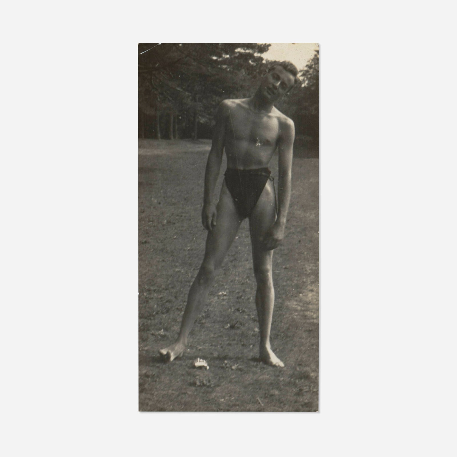 George Platt Lynes, Early Self-Portrait: George Platt Lynes Early Self-Portrait gelatin silver print 5.75 h x 3 w in (15 x 8 cm) Collector's stamp to verso. Provenance: The Ashby/Connolly Collection