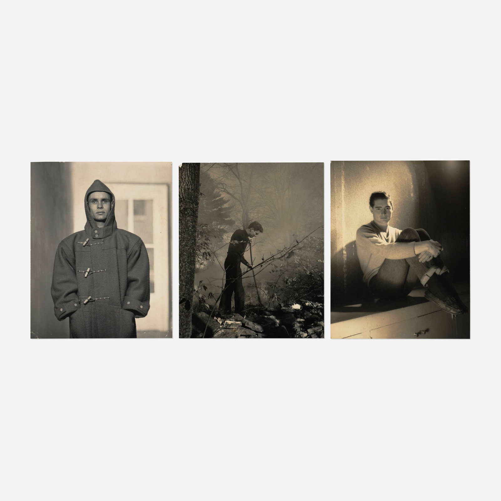 George Platt Lynes, Charles Howard (three works): George Platt Lynes Charles Howard (three works) gelatin silver print 9.375 h x 7.375 w in (24 x 19 cm) 9.375 h x 7.5 w in (24 x 19 cm) 9.25 h x 7.625 w in (23 x 19 cm) Inscribed to verso of tw