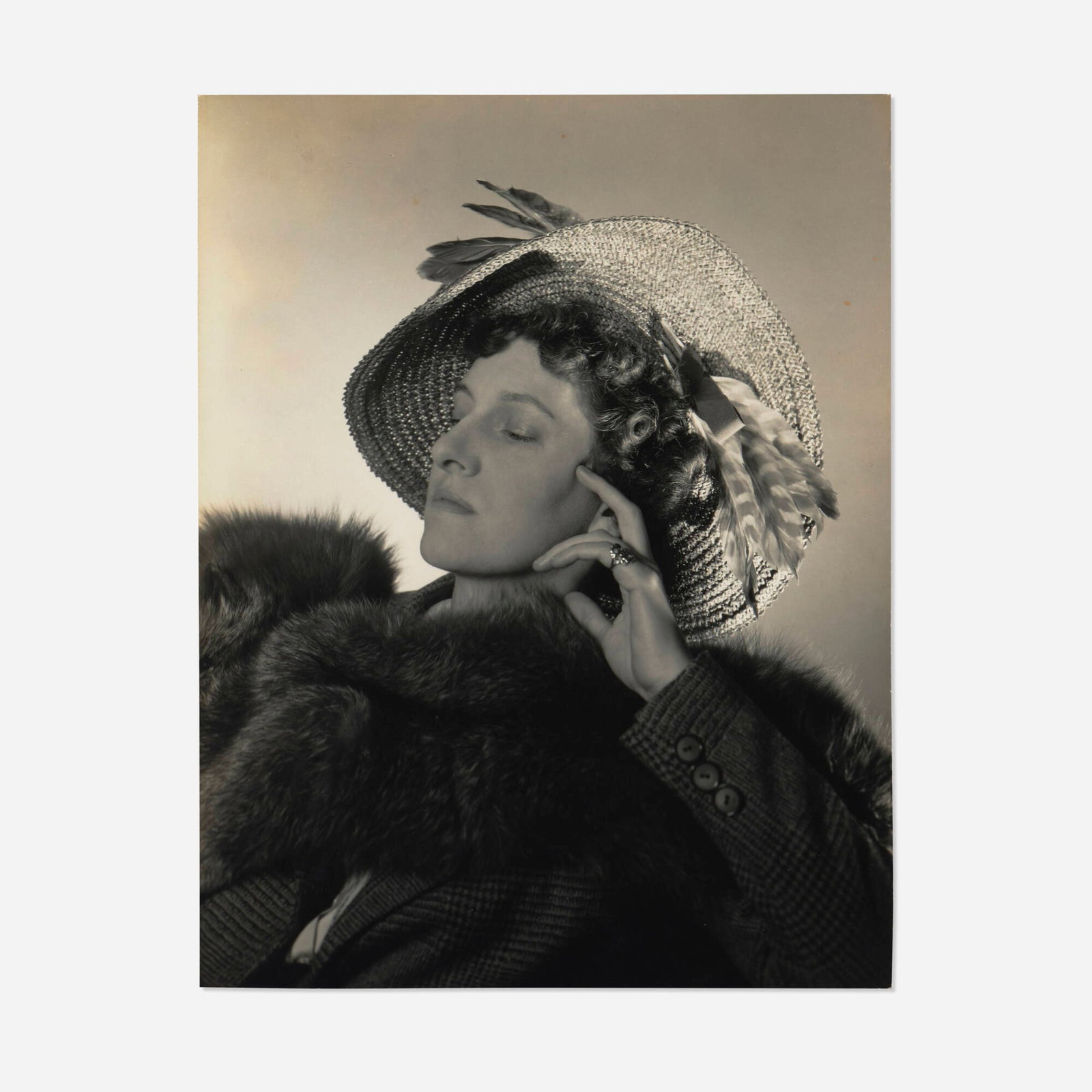 George Platt Lynes, Edith Sitwell: George Platt Lynes Edith Sitwell gelatin silver print 9 h x 7 w in (23 x 18 cm) Artist's stamp and collector's stamp to verso. Provenance: The Ashby/Connolly Colle