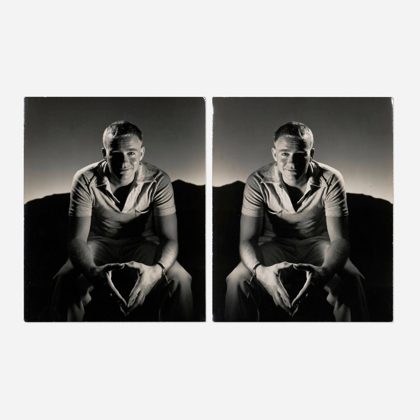 George Platt Lynes, Unknown Model (two works): George Platt Lynes Unknown Model (two works) gelatin silver print each: 9.25 h x 7.5 w in (23 x 19 cm) Artist's stamp to verso of each work. Provenance: The Ashby/Connol
