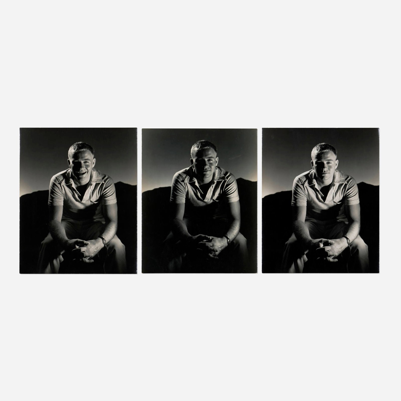 George Platt Lynes, Unknown Model (three works): George Platt Lynes Unknown Model (three works) gelatin silver print each: 9.25 h x 7.5 w in (23 x 19 cm) Artist's stamp to verso of each work. Provenance: The Ashby/Conn