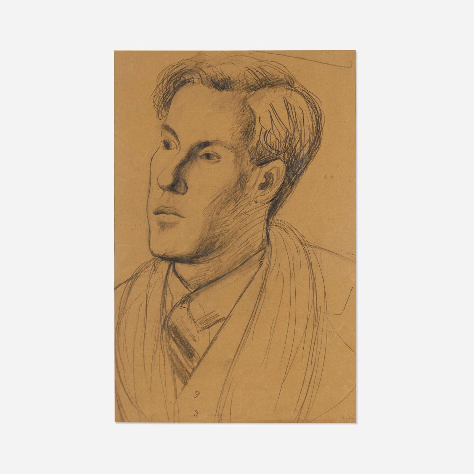 Pavel Tchelitchew, Portrait of Glenway Wescott: Pavel Tchelitchew Portrait of Glenway Wescott 1925 graphite on paper sight: 21.75 h x 14 w in (55 x 36 cm) Sold with a negative by George Platt Lynes of Glenway Wescott. Thi