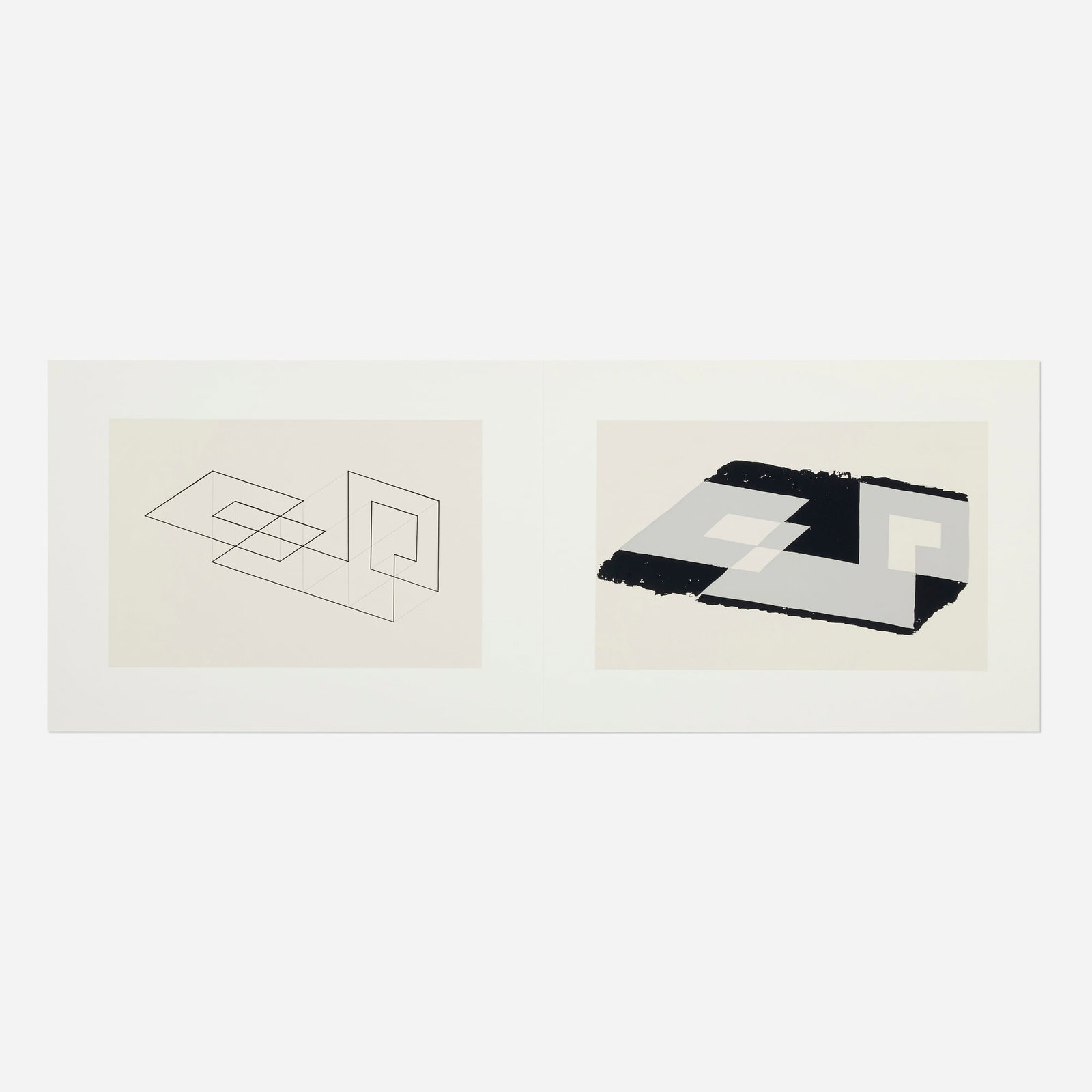 Josef Albers, Portfolio I Folder 13 (from the Formulation : Articulation portfolio): Josef Albers Portfolio I Folder 13 (from the Formulation : Articulation portfolio) 1972 screenprint in colors image (each): 10 h x 15 w in (25 x 38 cm) sheet (open): 15 h x 40 w in (38 x 102 cm)