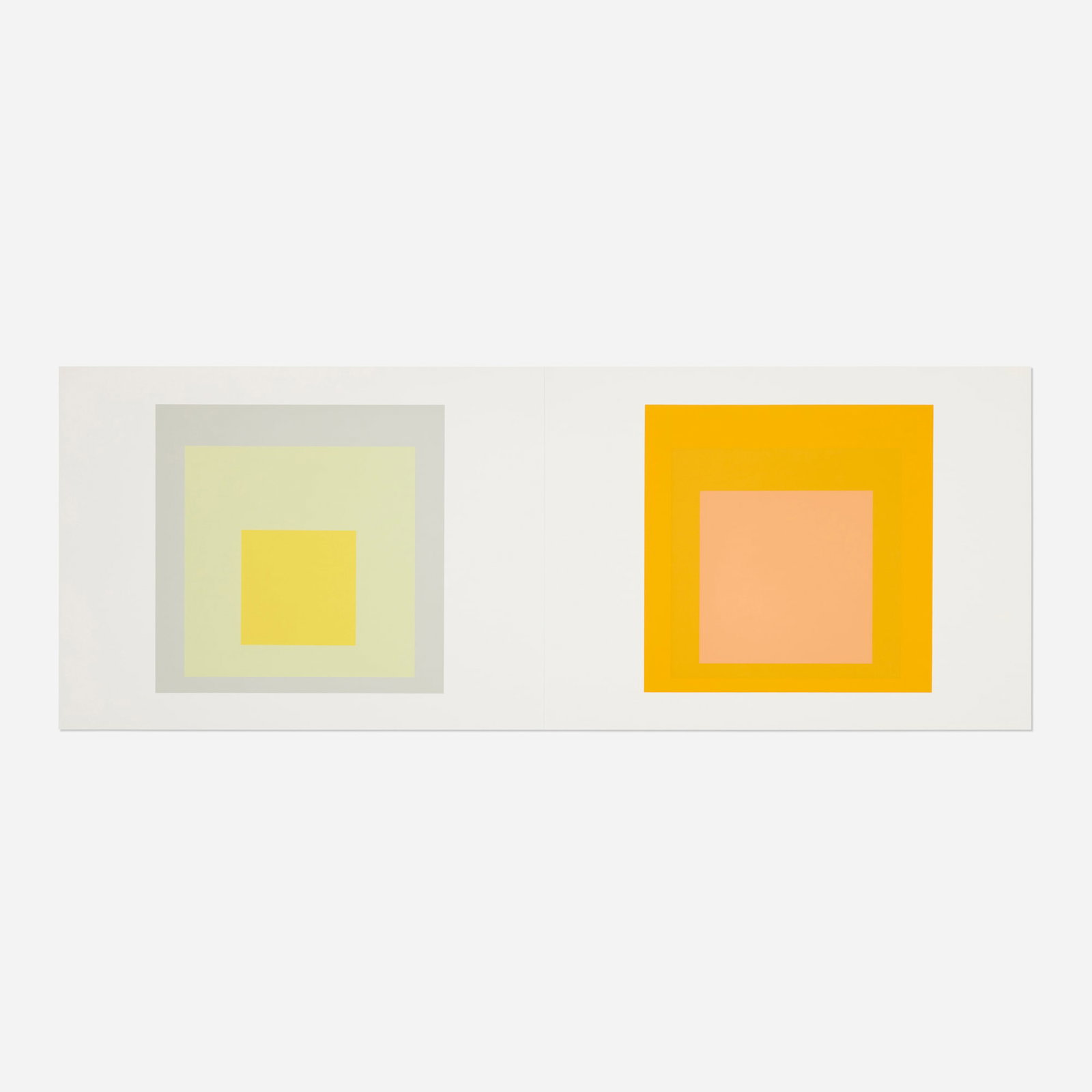 Josef Albers, Portfolio I Folder 15 (from the Formulation : Articulation portfolio): Josef Albers Portfolio I Folder 15 (from the Formulation : Articulation portfolio) 1972 screenprint in colors image (each): 11.75 h x 11.75 w in (30 x 30 cm) sheet (open): 14 h x 40 w in (36 x 102