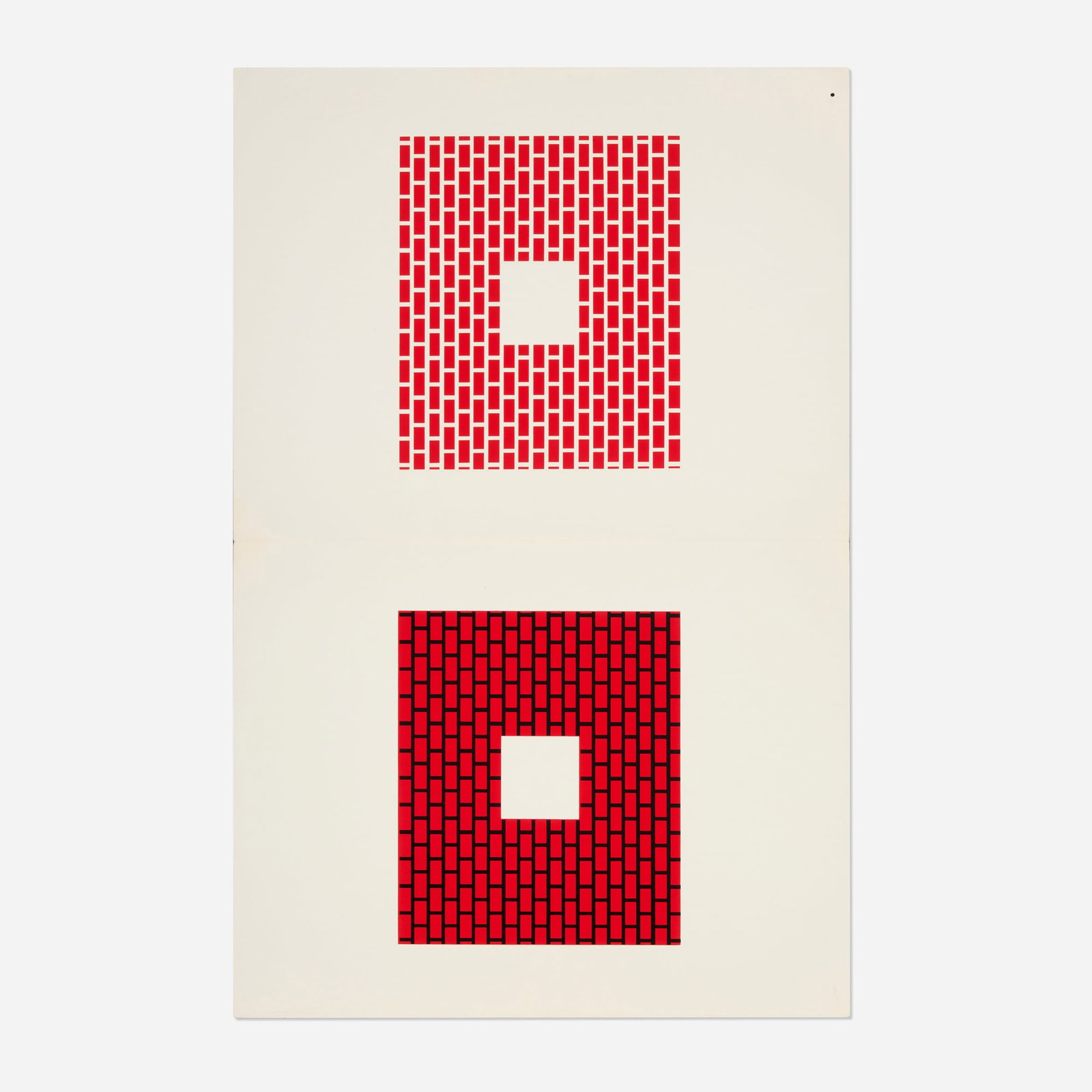 Josef Albers, Plate XIII-1 (from the Interaction of Color portfolio): Josef Albers Plate XIII-1 (from the Interaction of Color portfolio) 1963 / 1973 screenprint in colors image (each): 7 h x 6 w in (18 x 15 cm) sheet (folded): 10 h x 13 w in (25 x 33 cm) sheet (o