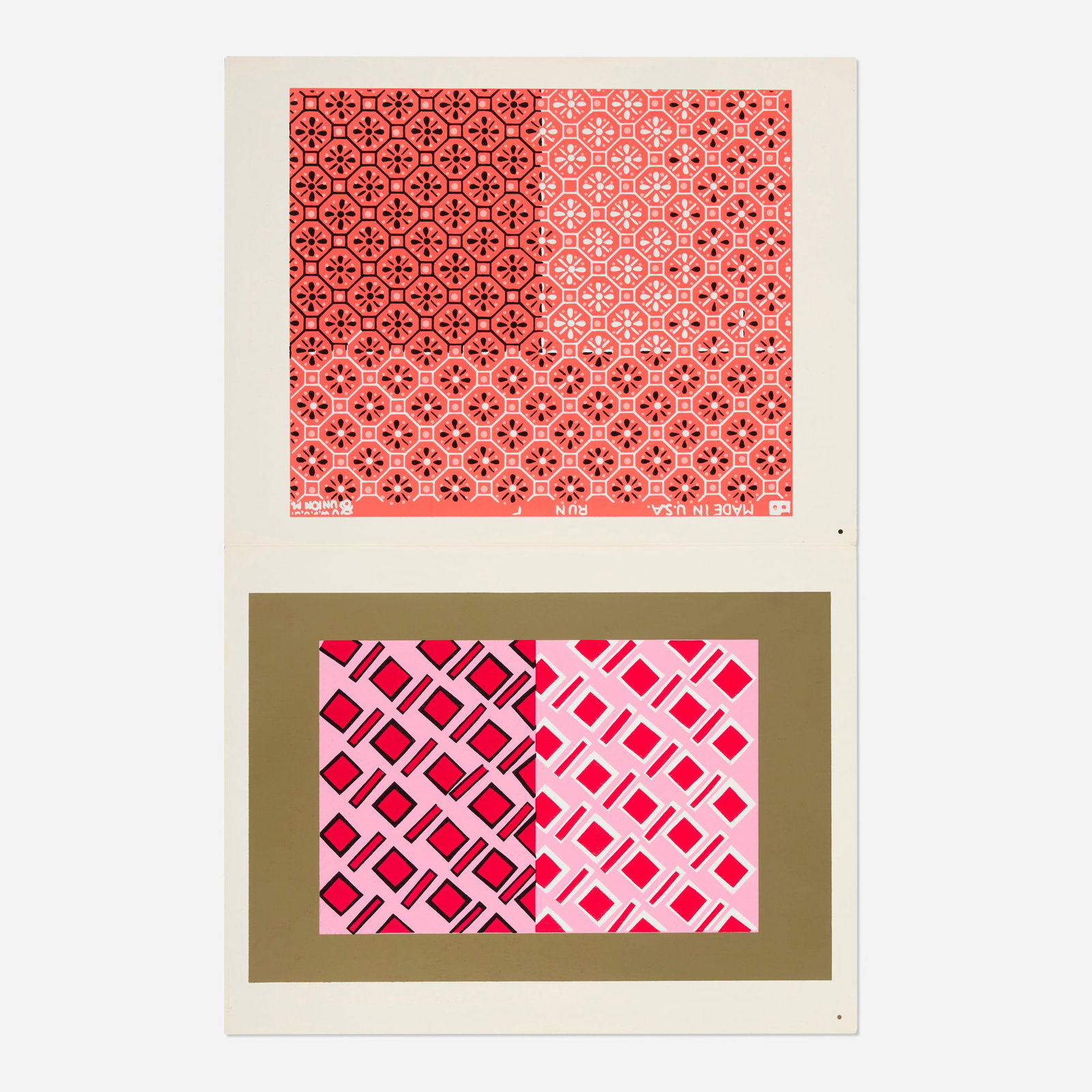 Josef Albers, Plate XIII-3 (from the Interaction of Color portfolio): Josef Albers Plate XIII-3 (from the Interaction of Color portfolio) 1963 / 1973 screenprint in colors image (largest): 8 h x 12 w in (20 x 30 cm) sheet (folded): 10 h x 13 w in (25 x 33 cm) shee