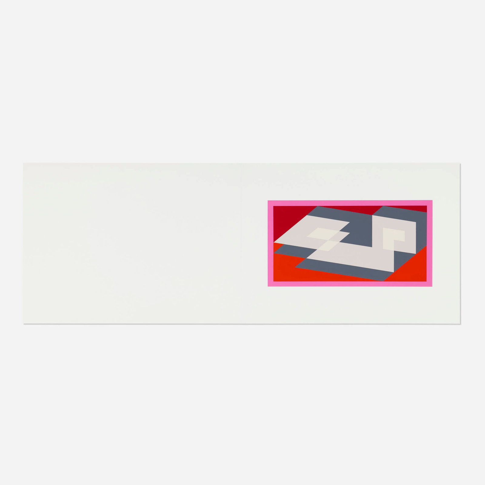 Josef Albers, Portfolio I Folder 14 (from the Formulation : Articulation portfolio): Josef Albers Portfolio I Folder 14 (from the Formulation : Articulation portfolio) 1972 screenprint in colors image: 8 h x 15 w in (20 x 38 cm) sheet open: 15 h x 40 w in (38 x 102 cm) sheet (cl