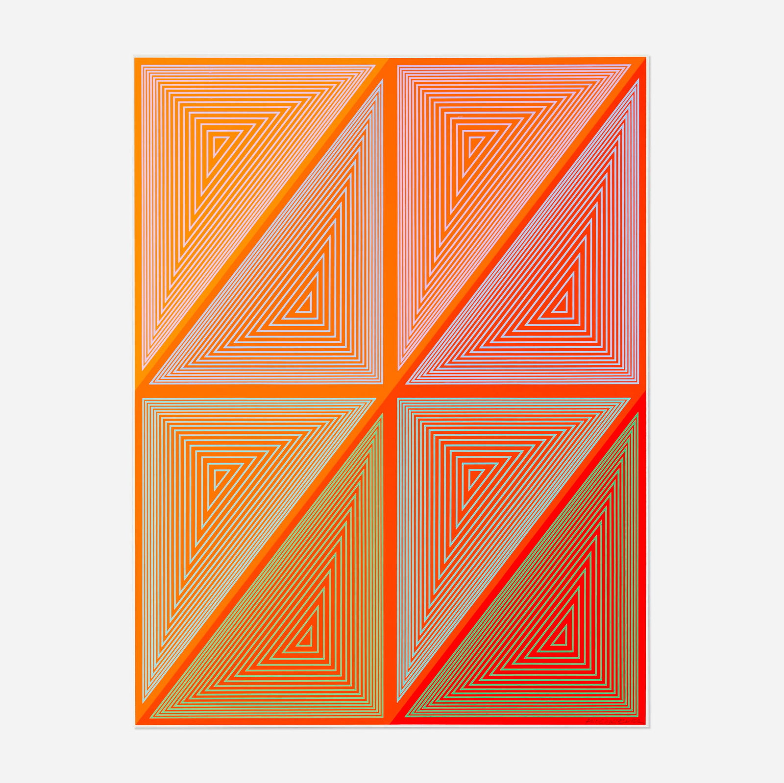 Richard Anuszkiewicz, Imagination (from the Inward Eye portfolio): Richard Anuszkiewicz Imagination (from the Inward Eye portfolio) 1970 screenprint in colors image: 25.5 h x 19.5 w in (65 x 50 cm) sheet: 25.75 h x 19.75 w in (65 x 50 cm) Signed to lower ri
