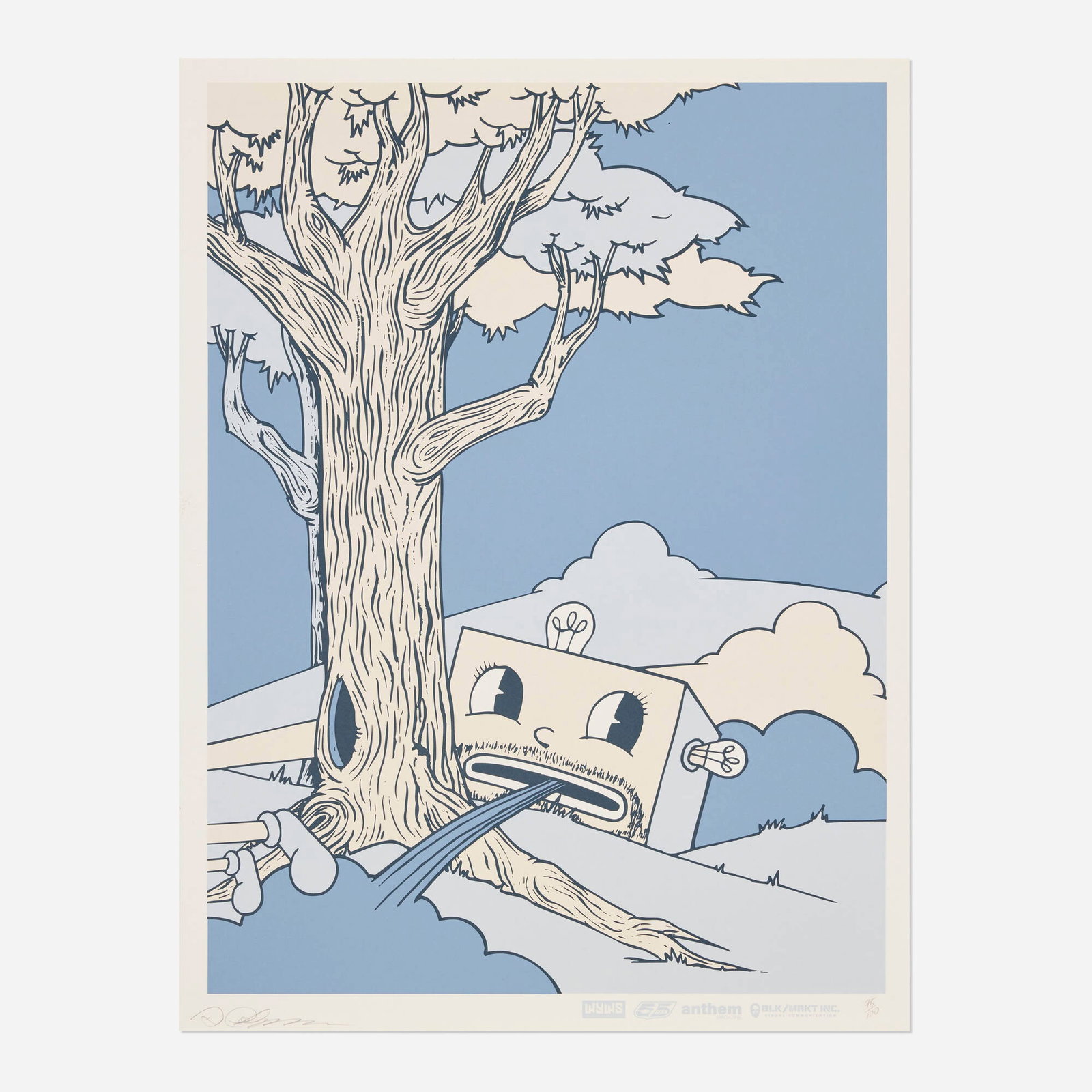 Richard Colman, BLK/MRKT poster: Richard Colman BLK/MRKT poster 2002 screenprint in colors image: 22.5 h x 16.75 w in (57 x 43 cm) sheet: 28 h x 18 w in (71 x 46 cm) Signed and numbered to lower edge 'Richard 95/100'. This
