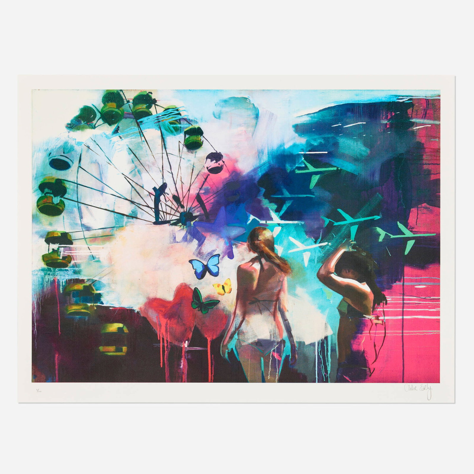 Chloe Early, Boundary: Chloe Early Boundary 2009 screenprint in colors image: 16 h x 22.5 w in (41 x 57 cm) sheet: 18 h x 24 w in (46 x 61 cm) Signed and numbered to lower edge '3/100 Chloe Early' with publisher&#