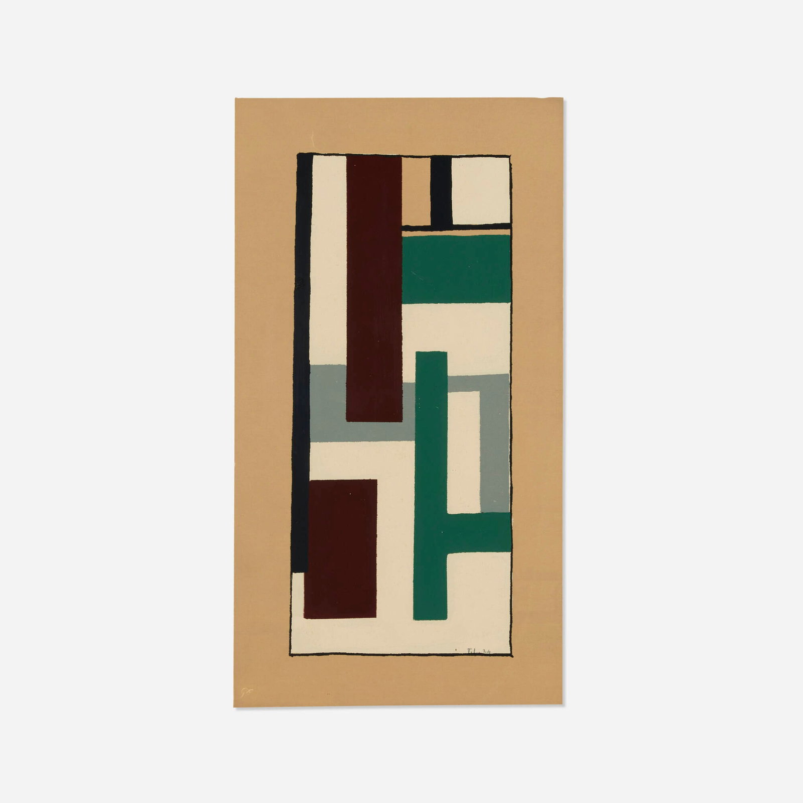 Fernand Leger, Abstraction: Fernand Leger Abstraction 1924 screenprint in colors image: 16.5 h x 9 w in (42 x 23 cm) sight: 17 h x 9.375 w in (43 x 24 cm) This work is from the edition of 1000. Provenan