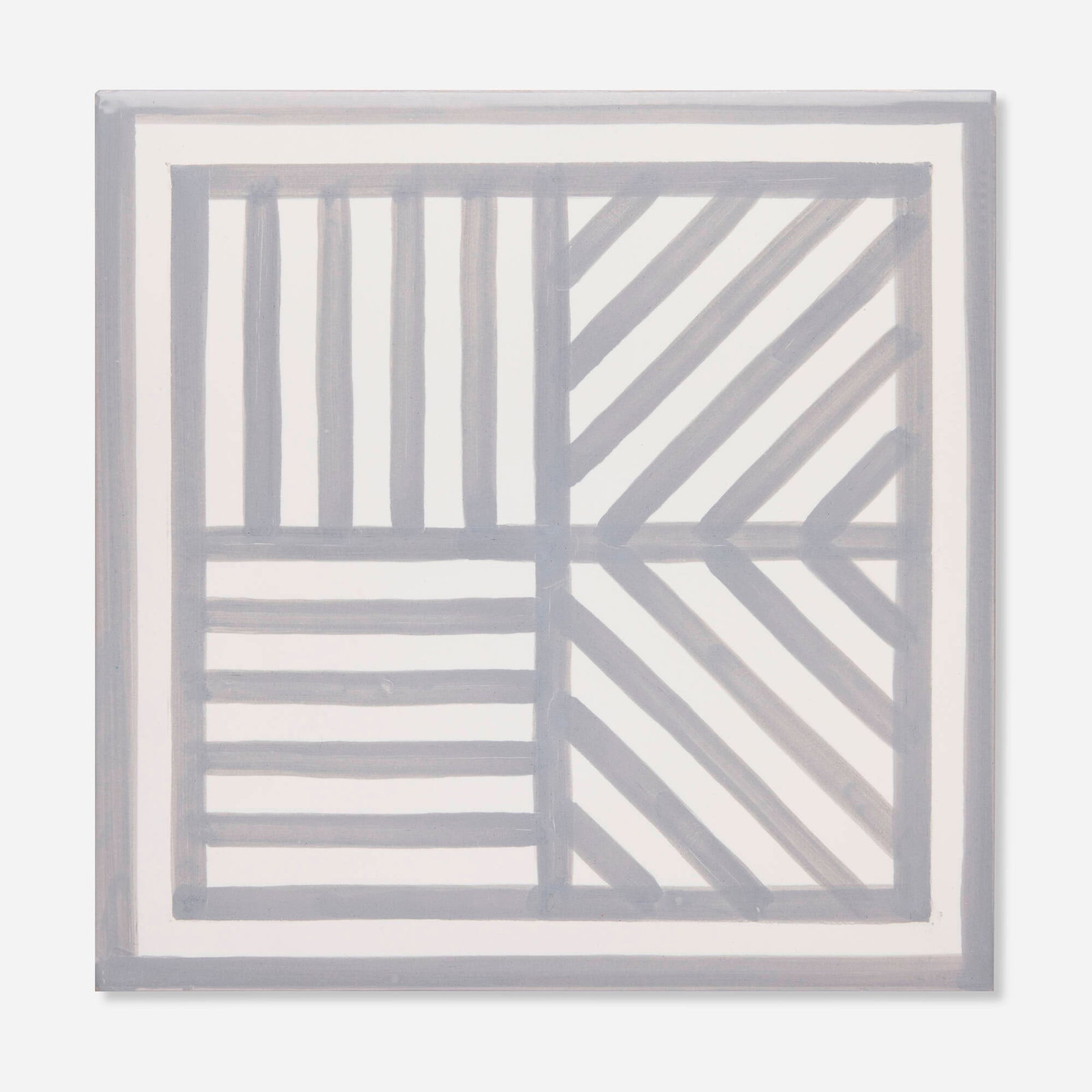 Sol LeWitt, Untitled (Lines in Four Directions, Grey) (1 of 2)