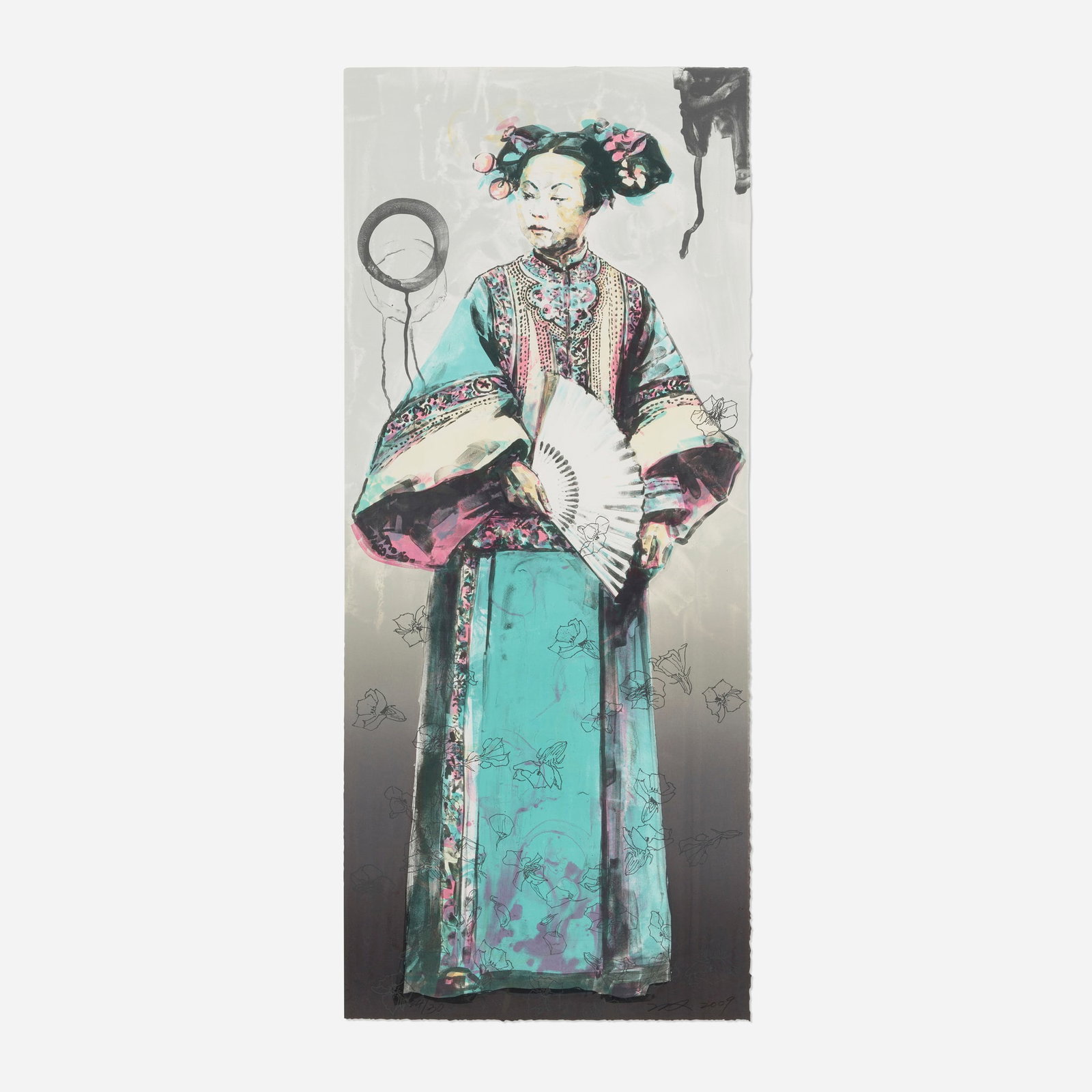 Hung Liu, The Last Dynasty: Countess: Hung Liu The Last Dynasty: Countess 2009 lithograph in colors 49.875 h x 21.25 w in (127 x 54 cm) Signed, dated, and numbered to lower edge '24/30 Hung Liu 2009'. This work is number 24