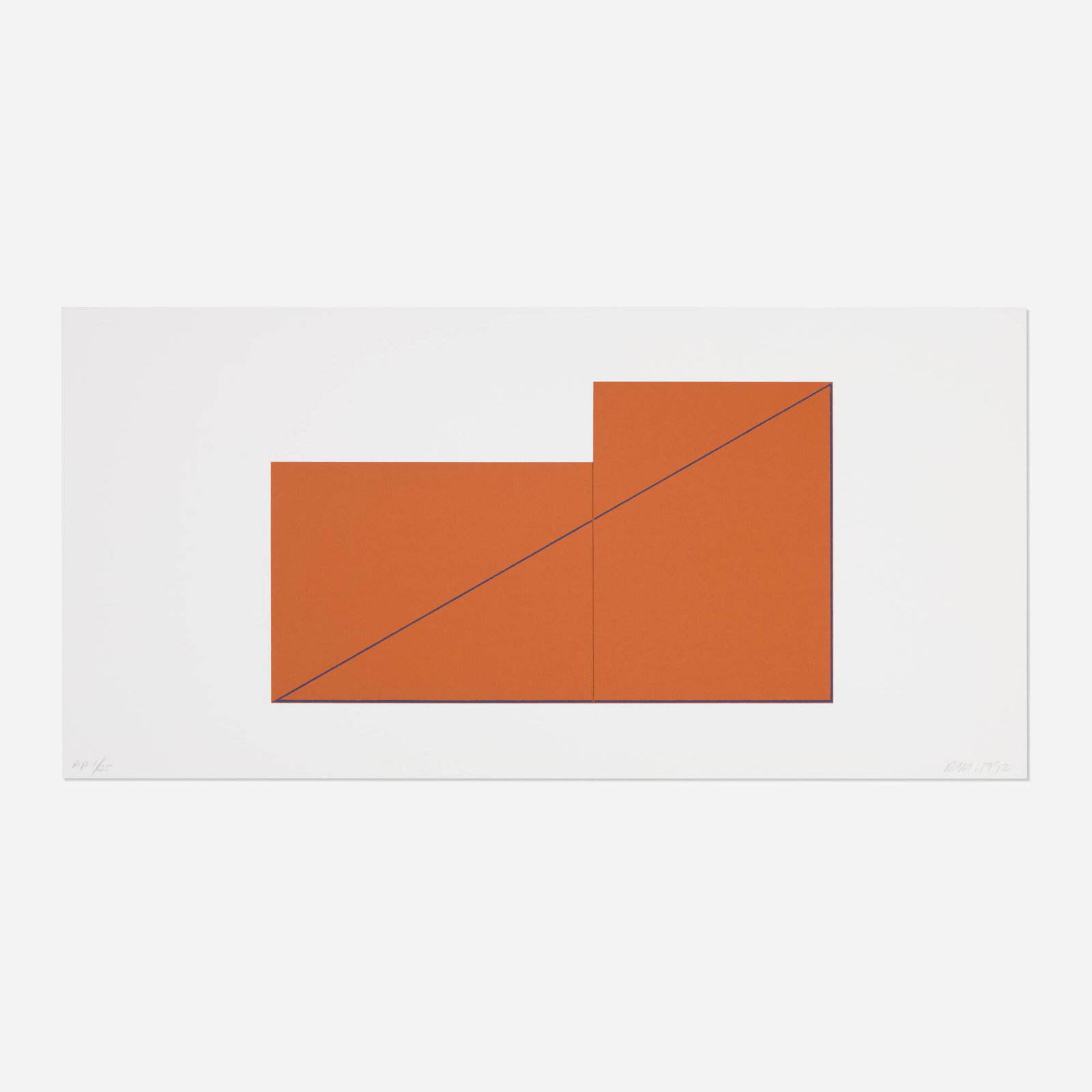Robert Mangold, Untitled (from the A Book of Silk Screen Prints portfolio): Robert Mangold Untitled (from the A Book of Silk Screen Prints portfolio) 1992 screenprint in colors on Fabriano Cotton image: 7.875 h x 13.875 w in (20 x 35 cm) sheet: 11.75 h x 24 w in (30 x 61 c