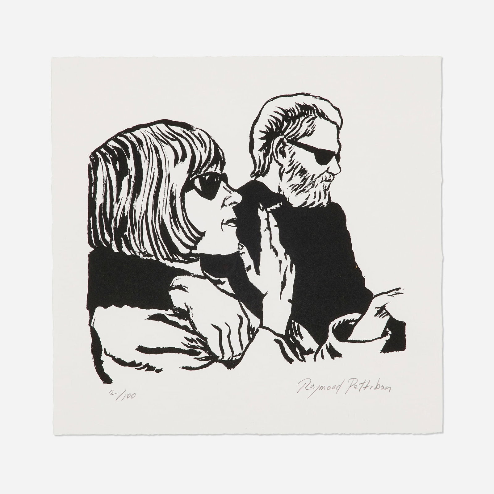 Raymond Pettibon, Untitled: Raymond Pettibon Untitled 2015 lithograph on Somerset image: 12 h x 13.5 w in (30 x 34 cm) sheet: 16 h x 16.5 w in (41 x 42 cm) Signed and numbered to lower edge '2/100 Raymond Pettibon