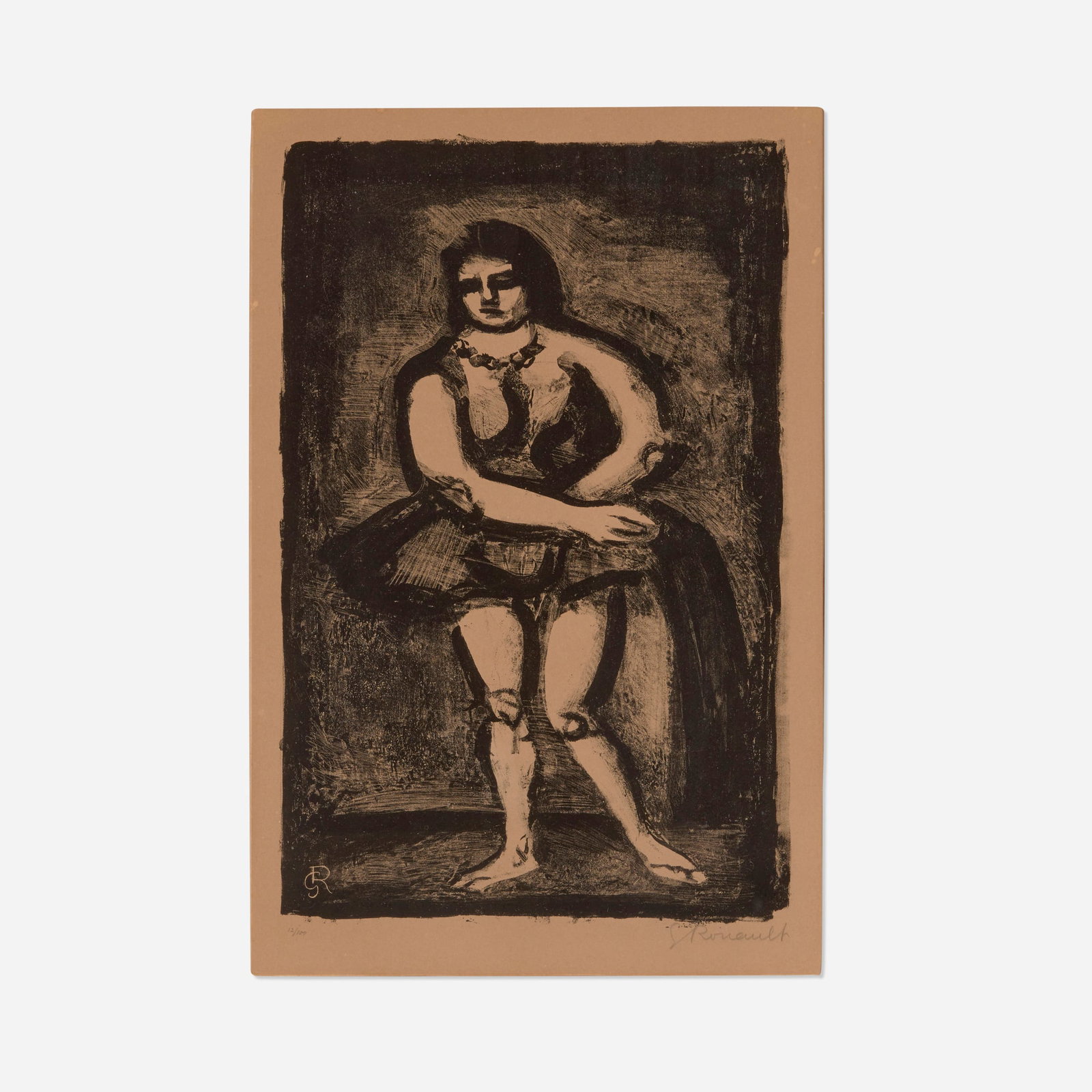 Georges Rouault, L'ecuyere: Georges Rouault L'ecuyere 1926 lithograph image: 13.25 h x 8.5 w in (34 x 22 cm) sight: 14.75 h x 9.75 w in (37 x 25 cm) Signed and numbered to lower edge '12/100 G. Rouault'. This