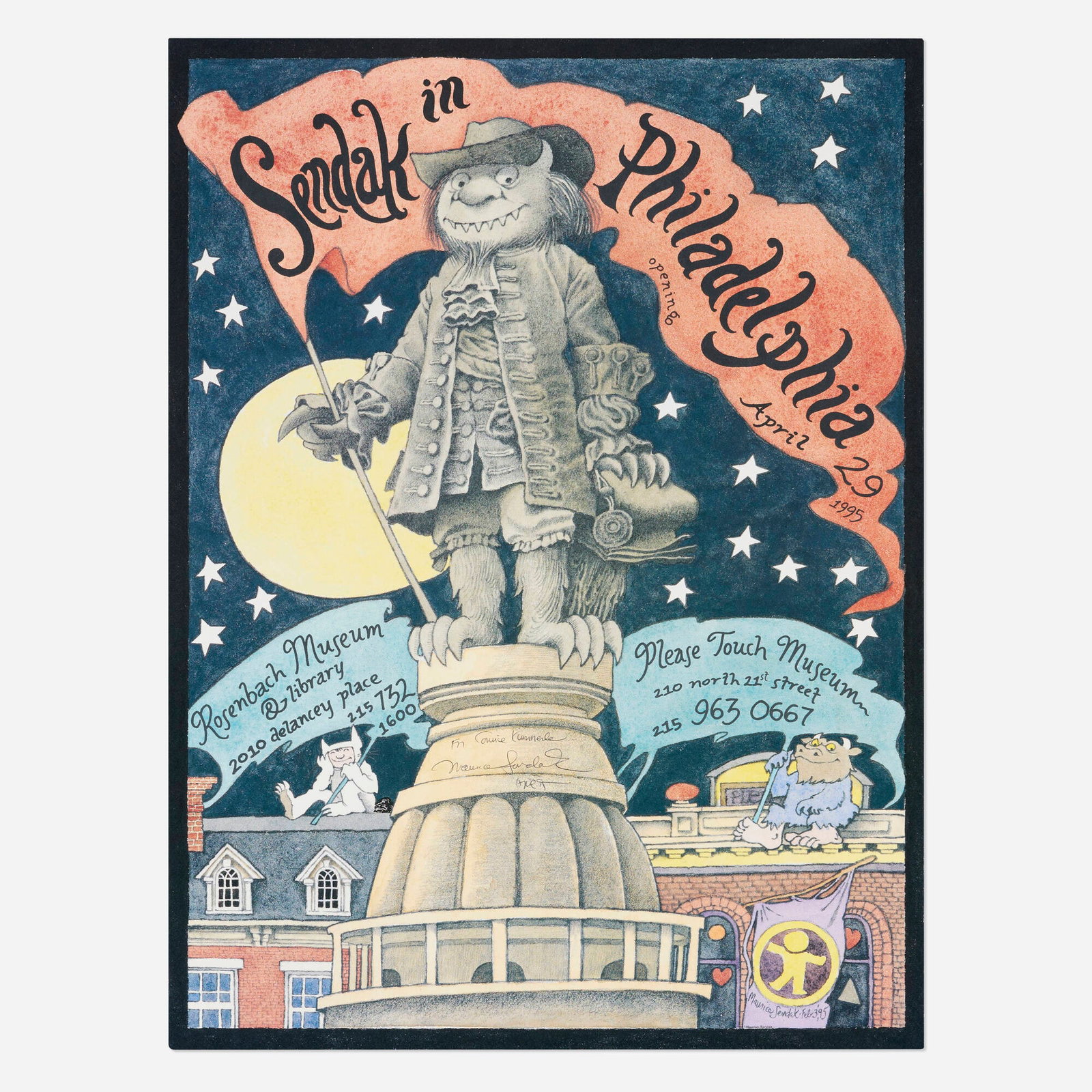 Maurice Sendak, Sendak in Philadelphia exhibition poster (1 of 2)