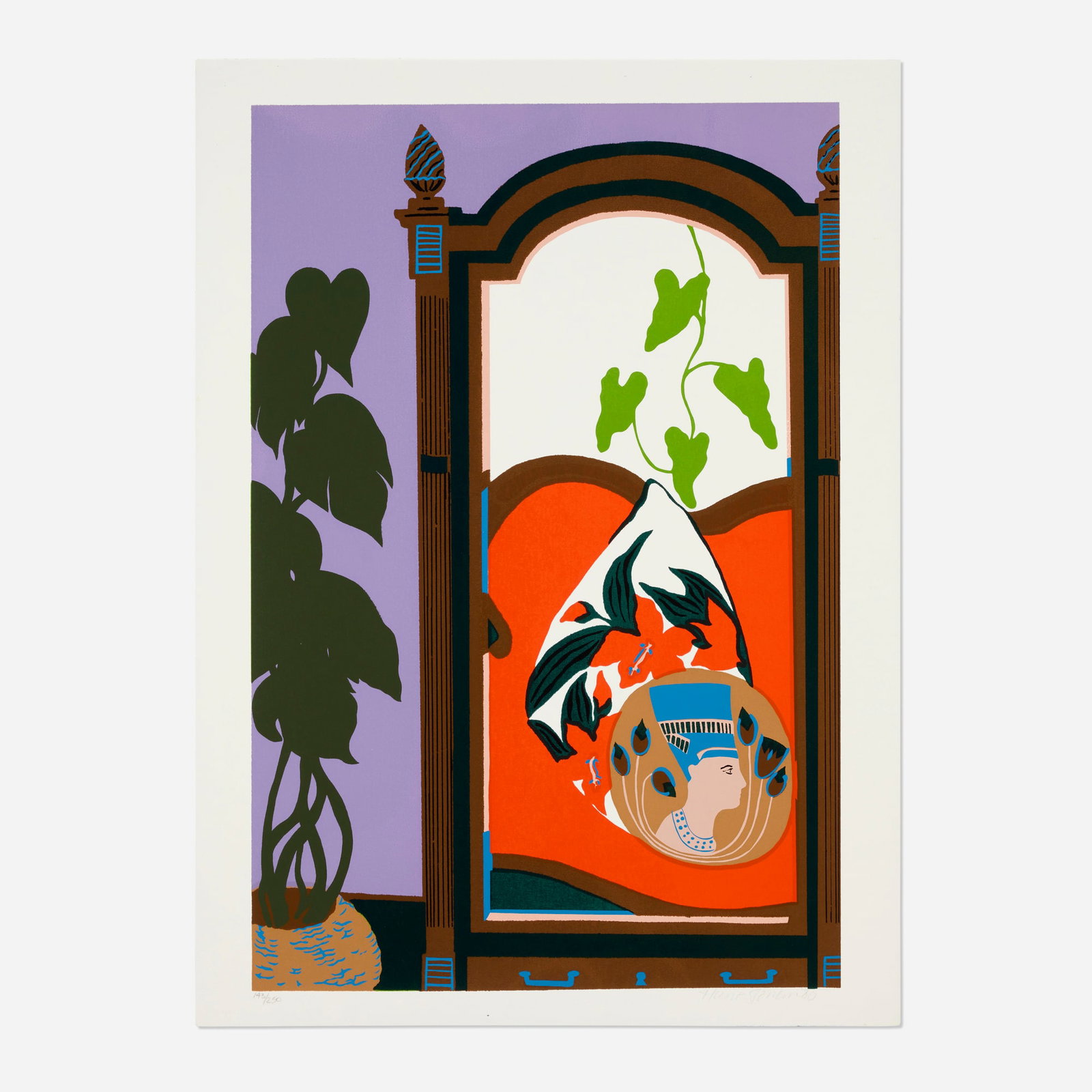 Hunt Slonem, Armoire: Hunt Slonem Armoire 1980 screenprint in colors on Arches image: 27.375 h x 18.25 w in (70 x 46 cm) sheet: 30 h x 22 w in (76 x 56 cm) Signed, dated, and numbered to lower edge '143/250