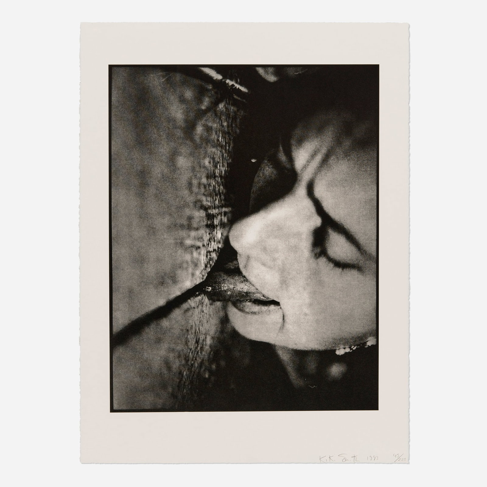 Kiki Smith, My Secret Business: Kiki Smith My Secret Business 1993 duotone offset lithograph on Arches image: 23.75 h x 18.5 w in (60 x 47 cm) sheet: 30.125 h x 22.5 w in (77 x 57 cm) Signed, dated, and numbered to lower edge