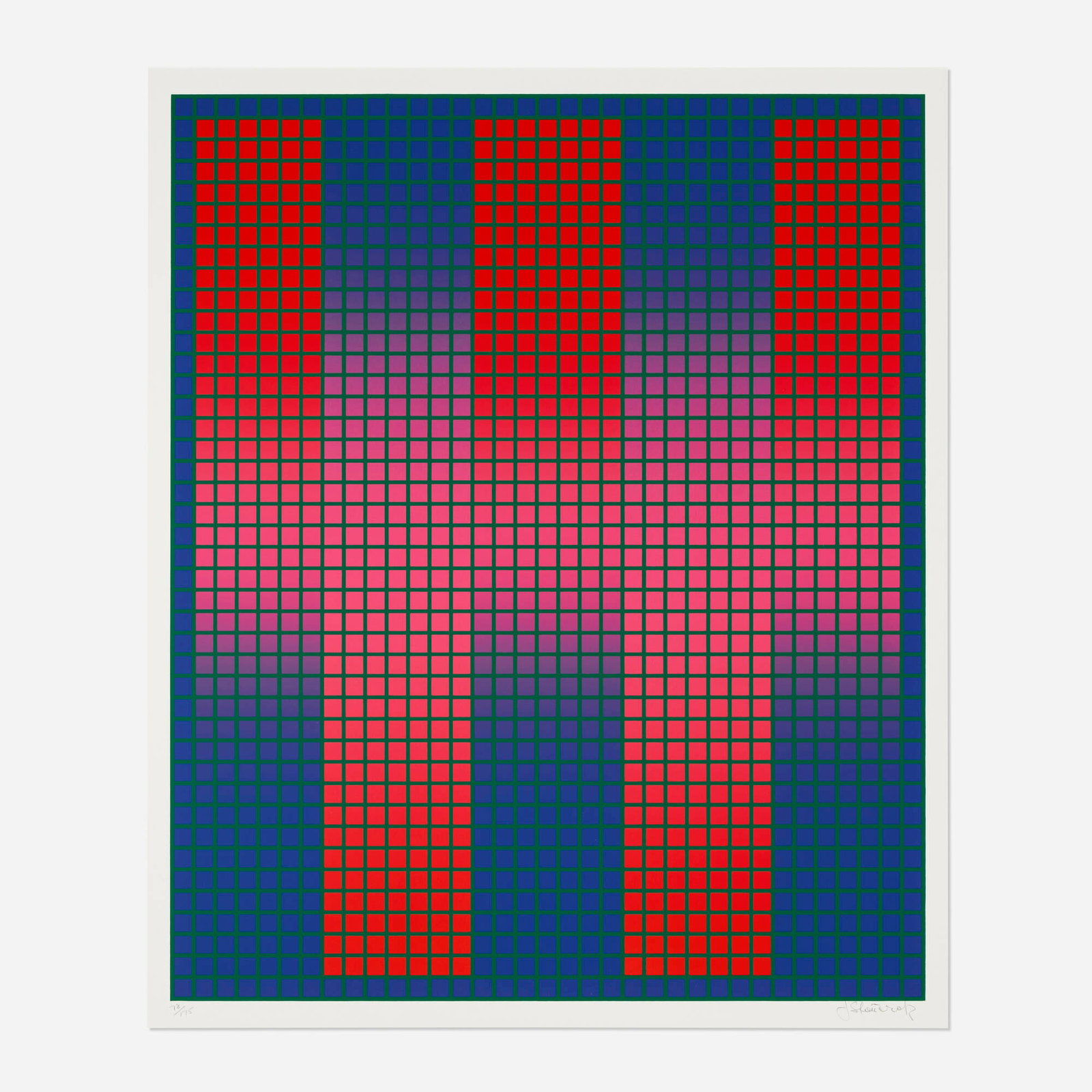 Julian Stanczak, Trespass: Julian Stanczak Trespass 1979 screenprint in colors image: 25.375 h x 21.125 w in (64 x 54 cm) sheet: 26.875 h x 22.375 w in (68 x 57 cm) Signed and numbered to lower edge '78/175 J Sta