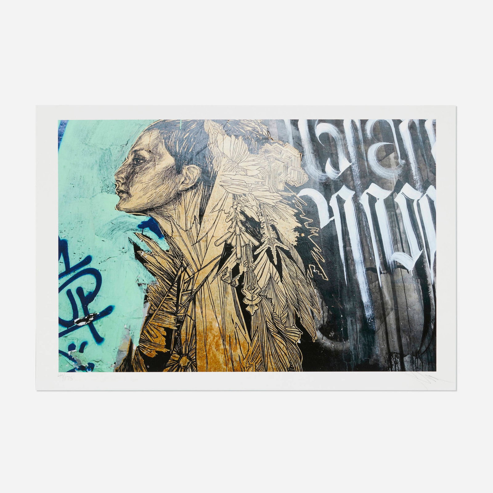 Swoon, Ice Queen, Jogjakarta Indonesia: Swoon Ice Queen, Jogjakarta Indonesia 2016 inkjet print image: 11.375 h x 17 w in (29 x 43 cm) sheet: 13 h x 19 w in (33 x 48 cm) Signed and numbered to lower edge '49/175 Swoon'. This work