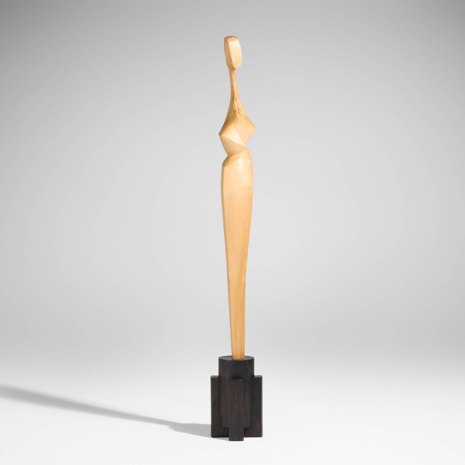 Joel Urruty, Swan Lady: Joel Urruty Swan Lady 2004 maple, ebonized walnut 80 h x 10 w x 10 d in (203 x 25 x 25 cm) Carved signature and date near base of figure 'J. Urruty '04'. This work will ship from
