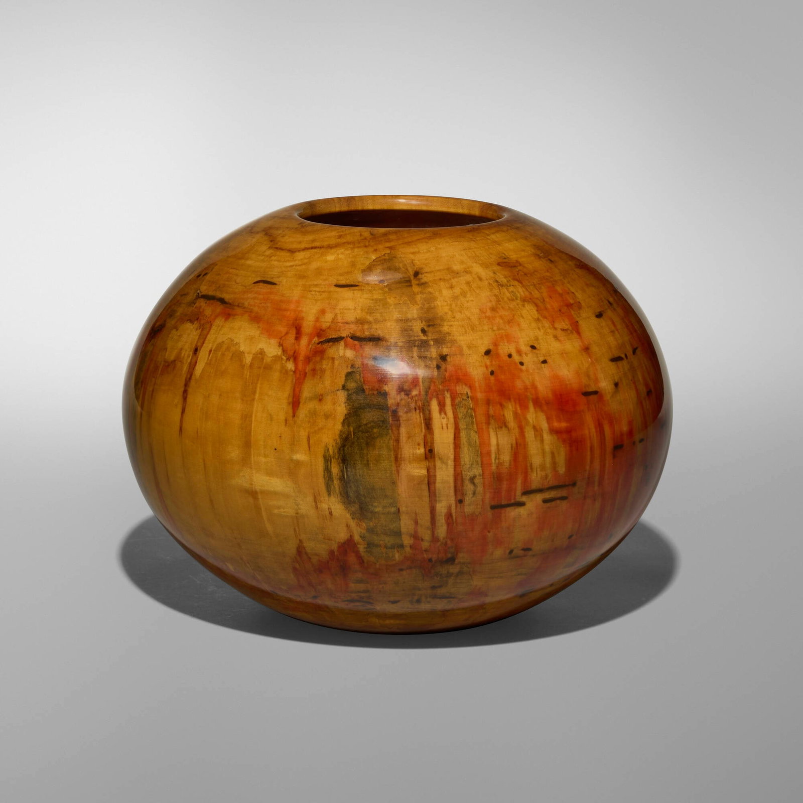 Matt Moulthrop, Ashleaf Maple Globe: Matt Moulthrop Ashleaf Maple Globe 2006 ashleaf maple 8.25 h x 11.375 dia in (21 x 29 cm) Incised signature, number and wood type to underside 'Matt Moulthrop Ashleaf Maple Acer negundo
