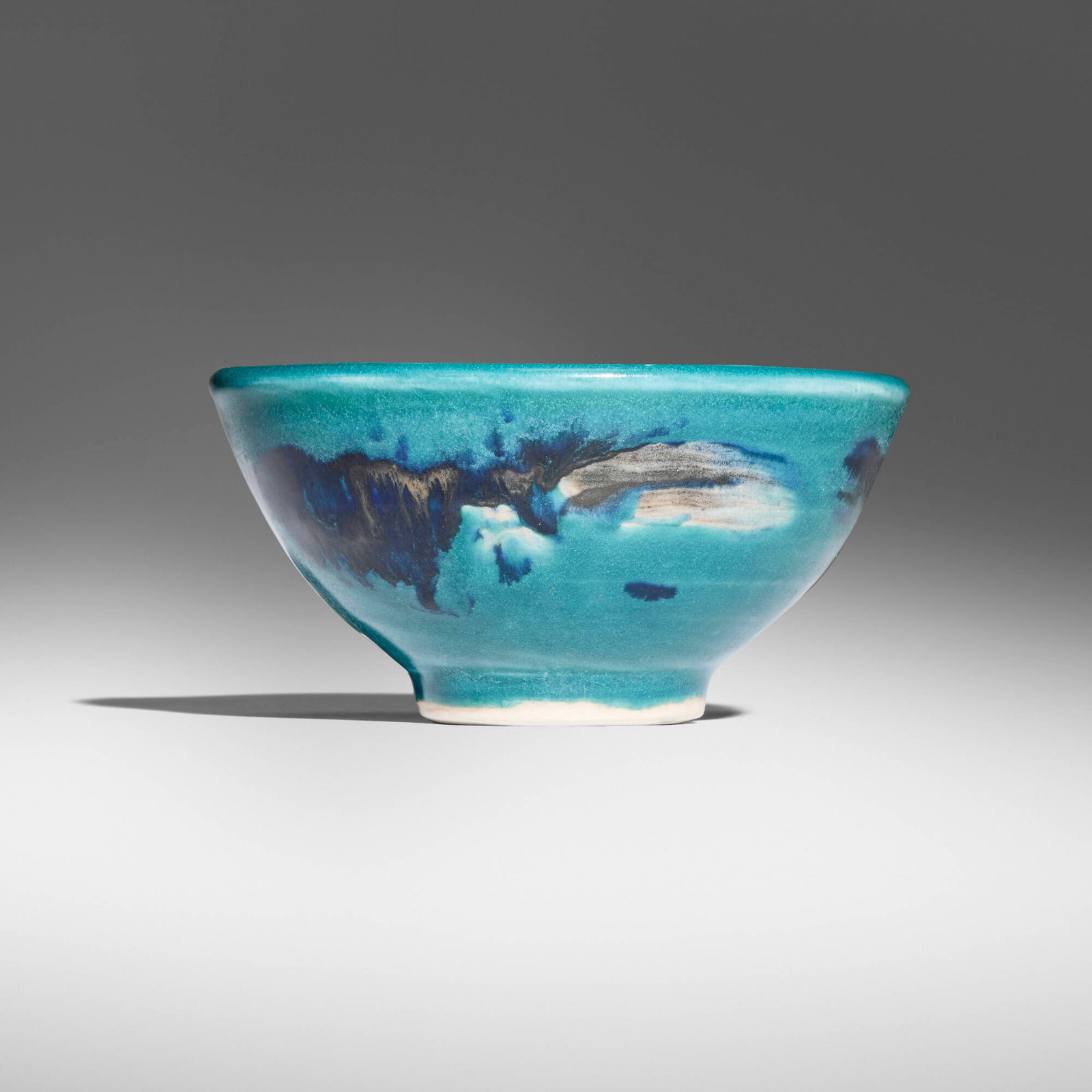 Toshiko Takaezu, Tea bowl: Toshiko Takaezu Tea bowl c. 1995 glazed porcelain 2.75 h x 5 w x 5.25 d in (7 x 13 x 13 cm) Incised signature to underside 'TT'. This work will ship from Los Angeles, California.