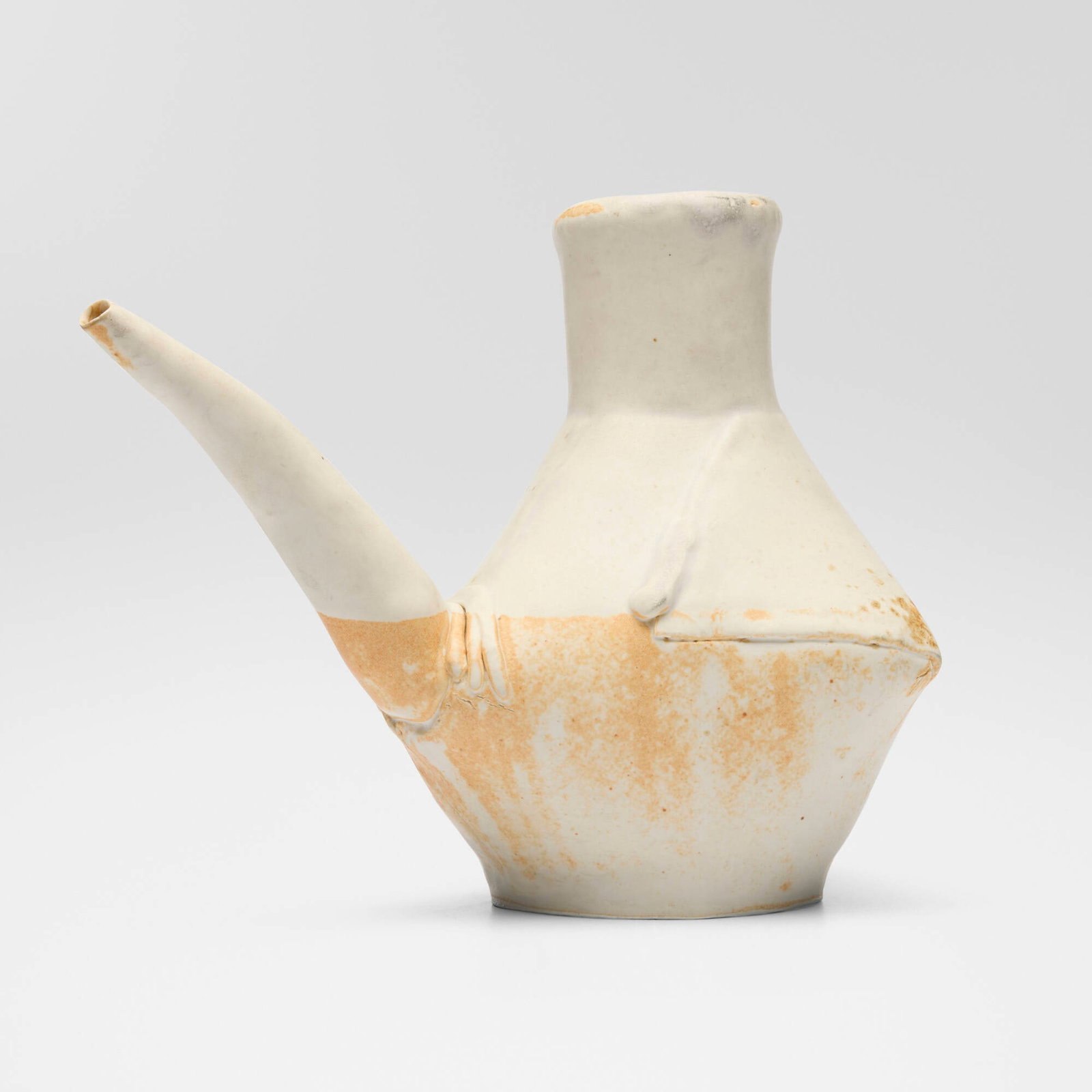 John Gill, Pitcher: John Gill Pitcher 1976 hand-built and glazed stoneware 8.25 h x 10 w x 6 d in (21 x 25 x 15 cm) Signed and dated to underside 'Gill 76'. This work will ship from Lambertville, New