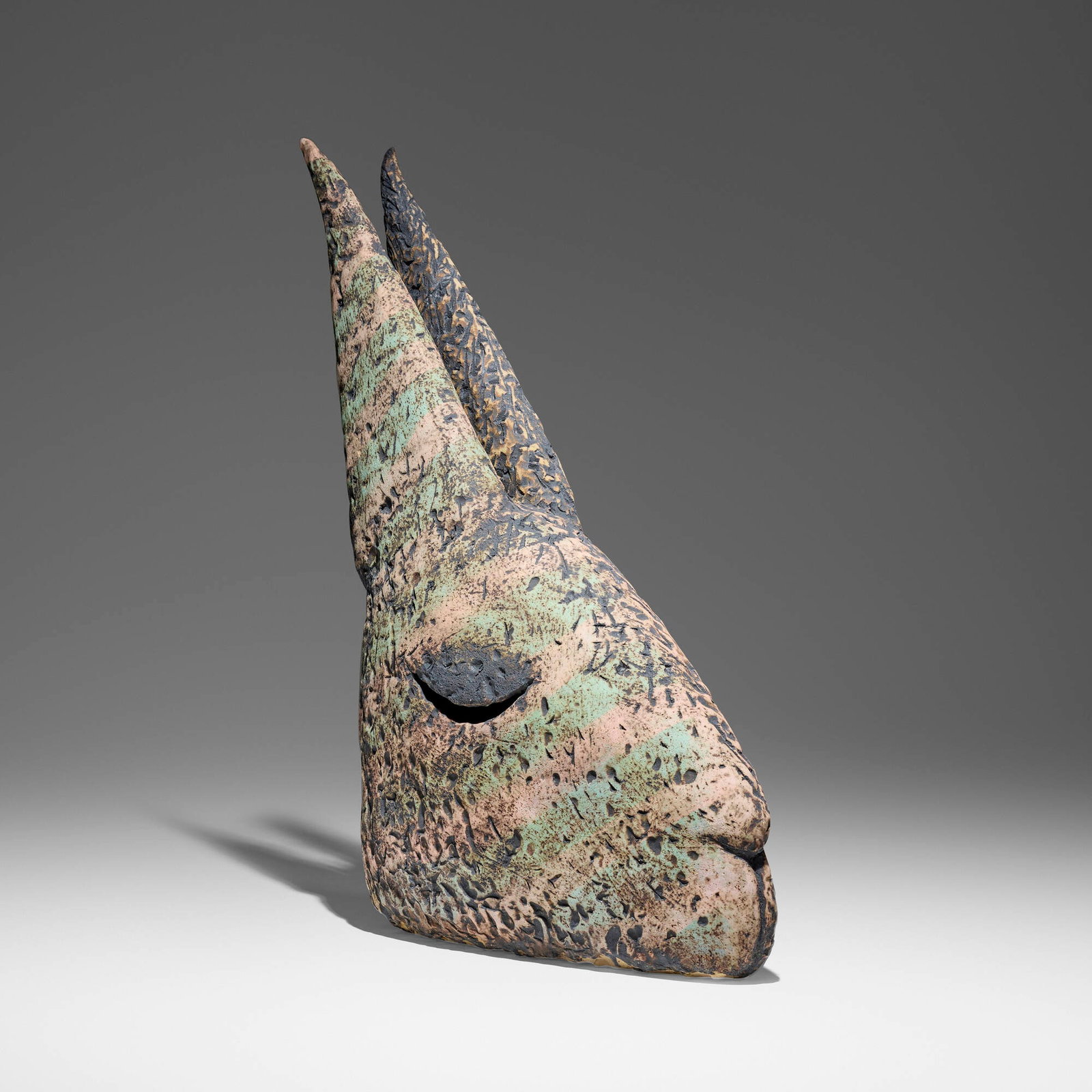 Deborah Masuoka, Haymarket Rabbit: Deborah Masuoka Haymarket Rabbit glazed earthenware 42.5 h x 10 w x 33 d in (108 x 25 x 84 cm) A monumental form. This work will ship from Los Angeles, California.