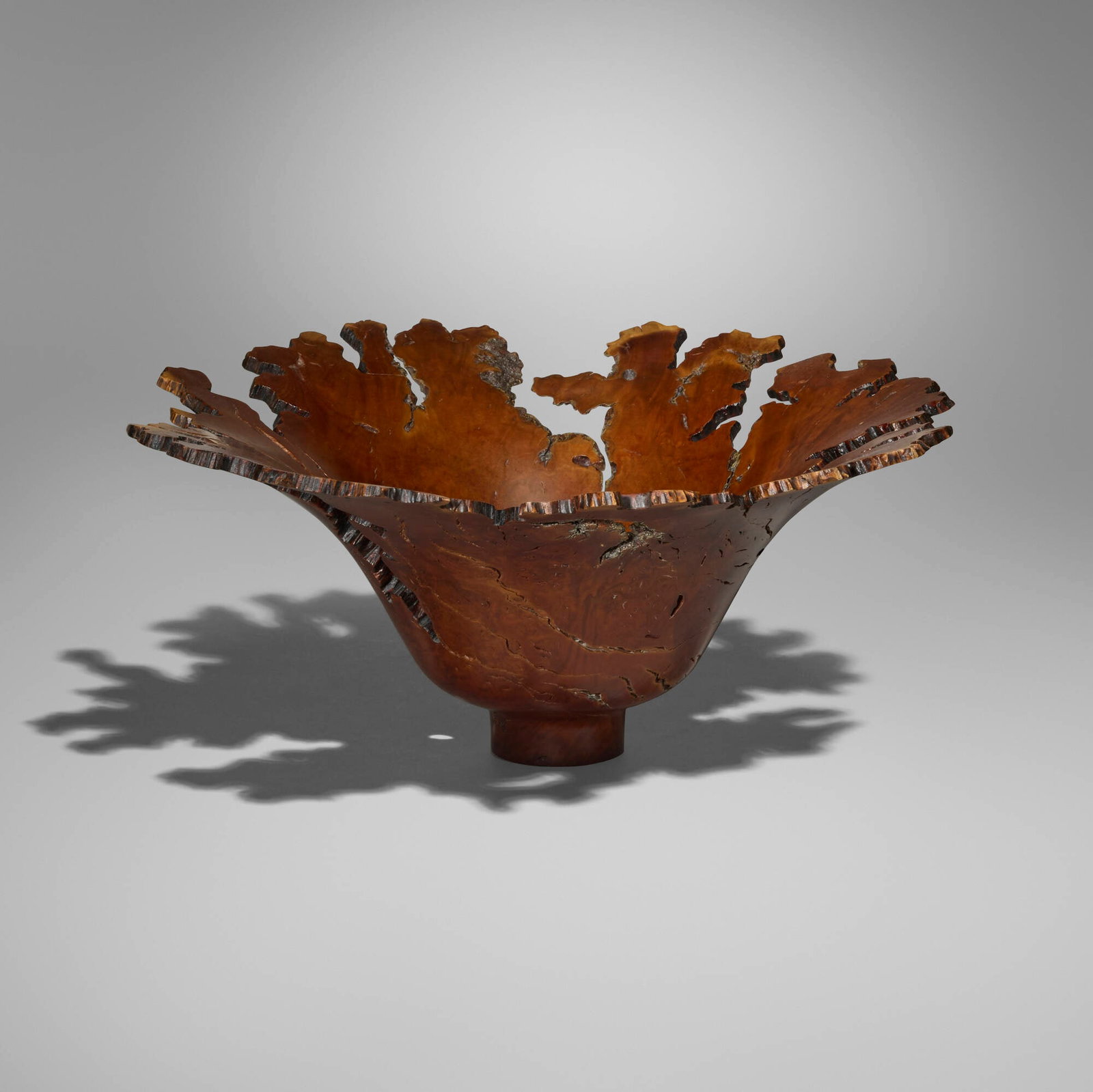 Hap Sakwa, Bowl: Hap Sakwa Bowl 1983 wild lilac 4.75 h x 11 dia in (12 x 28 cm) Incised signature, date, and wood type to underside 'Hop Sakwa 1/83 wild lilac'. This work will ship from Lambertville, New