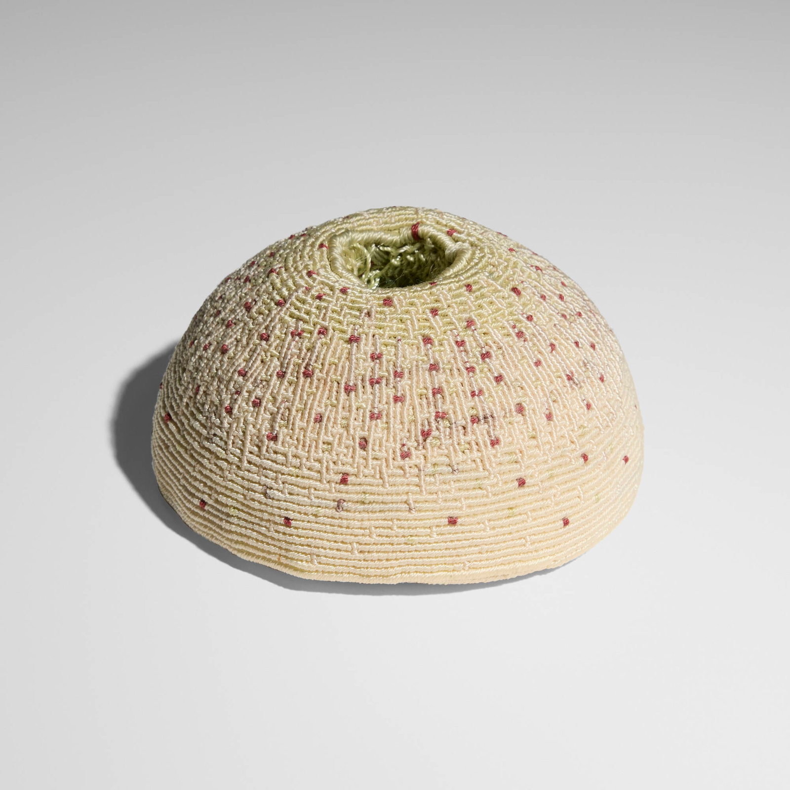 Patti Lechman, Untitled: Patti Lechman Untitled c. 1983 woven string 2 h x 4 dia in (5 x 10 cm) Provenance: Great American Gallery, Atlanta | Acquired from the previous in 1983, Private Collection This work will ship from
