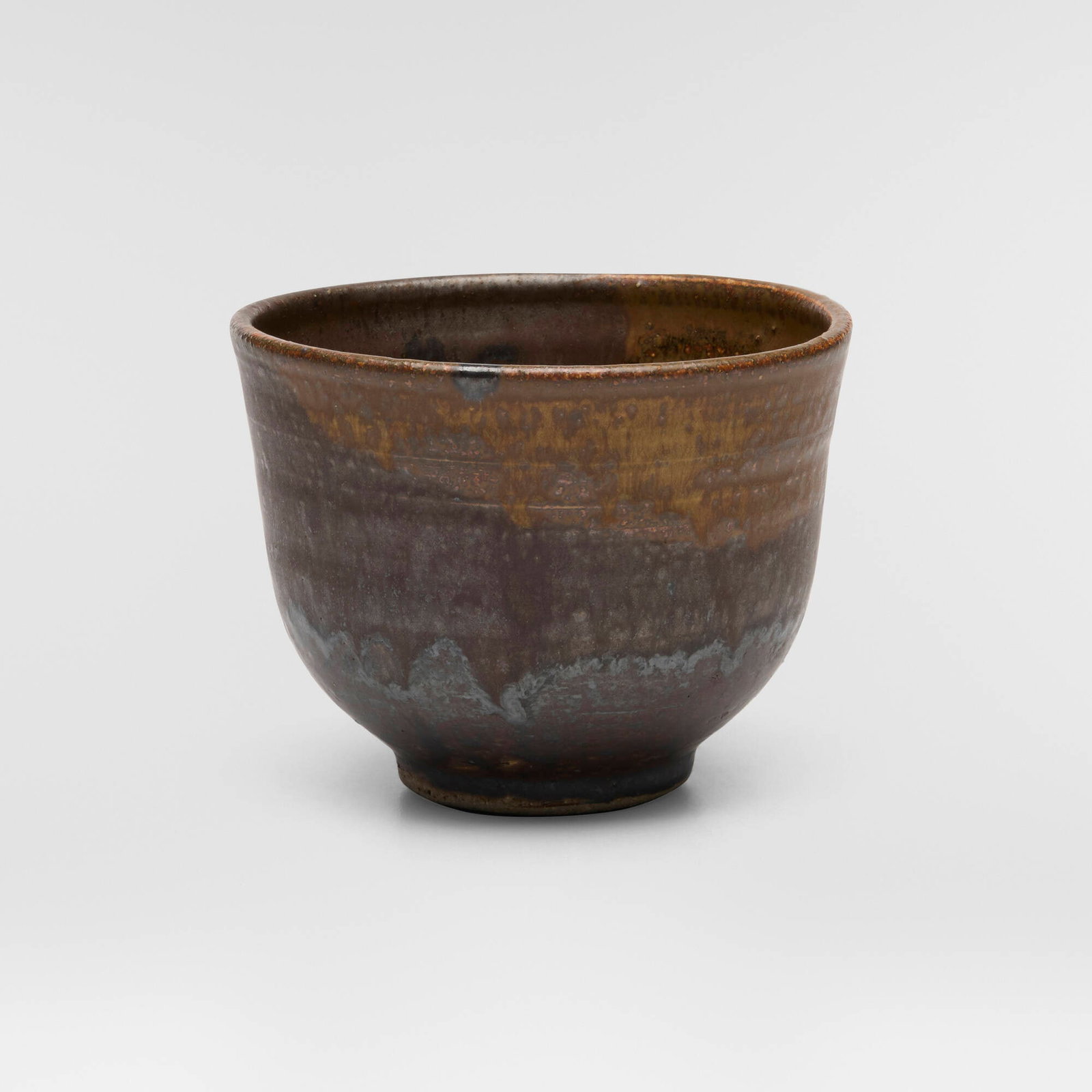 Toshiko Takaezu, Tea bowl: Toshiko Takaezu Tea bowl c. 1985 glazed stoneware 3.75 h x 5 w x 4.875 d in (10 x 13 x 12 cm) Incised signature to underside 'TT'. Provenance: Acquired directly from the artist, Collection of Pearl