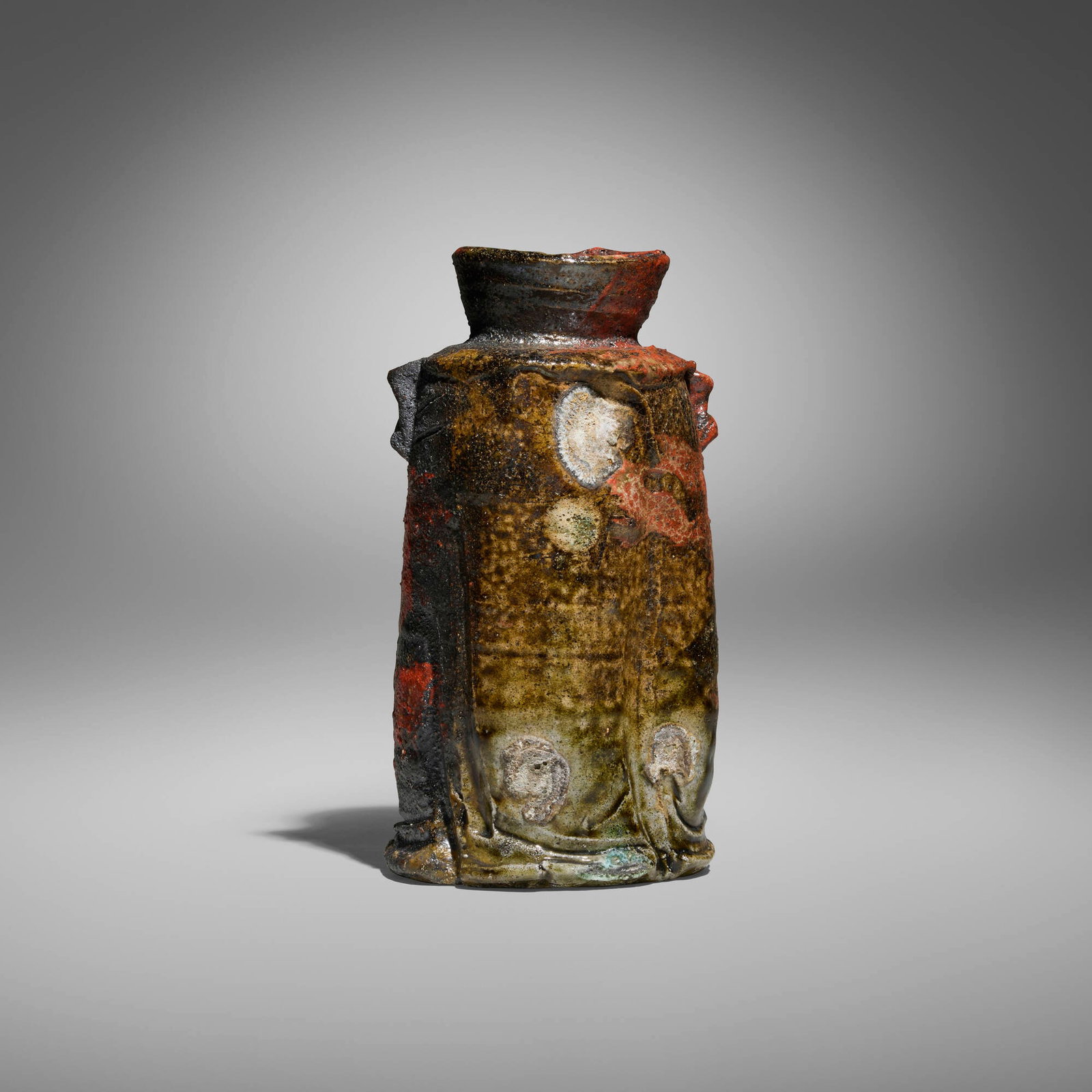 Hans Vangso, Tall Black and Red Jar #14 (1 of 4)