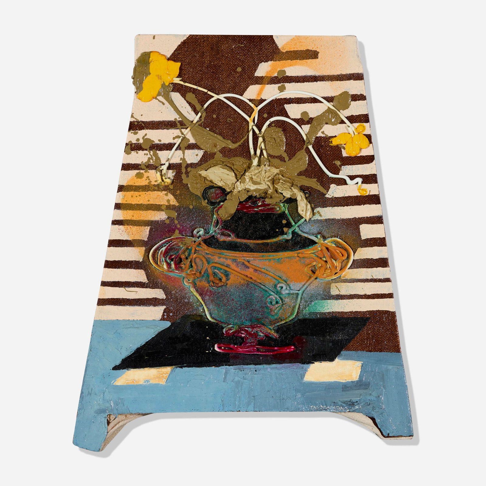 Daphne Arthur, Untitled: Daphne Arthur Untitled 2011 oil and oil clay on canvas construction 12 h x 9.25 w x 1.75 d in (30 x 23 x 4 cm) Signed and dated to verso 'Daphne Arthur 11'. This work will ship from