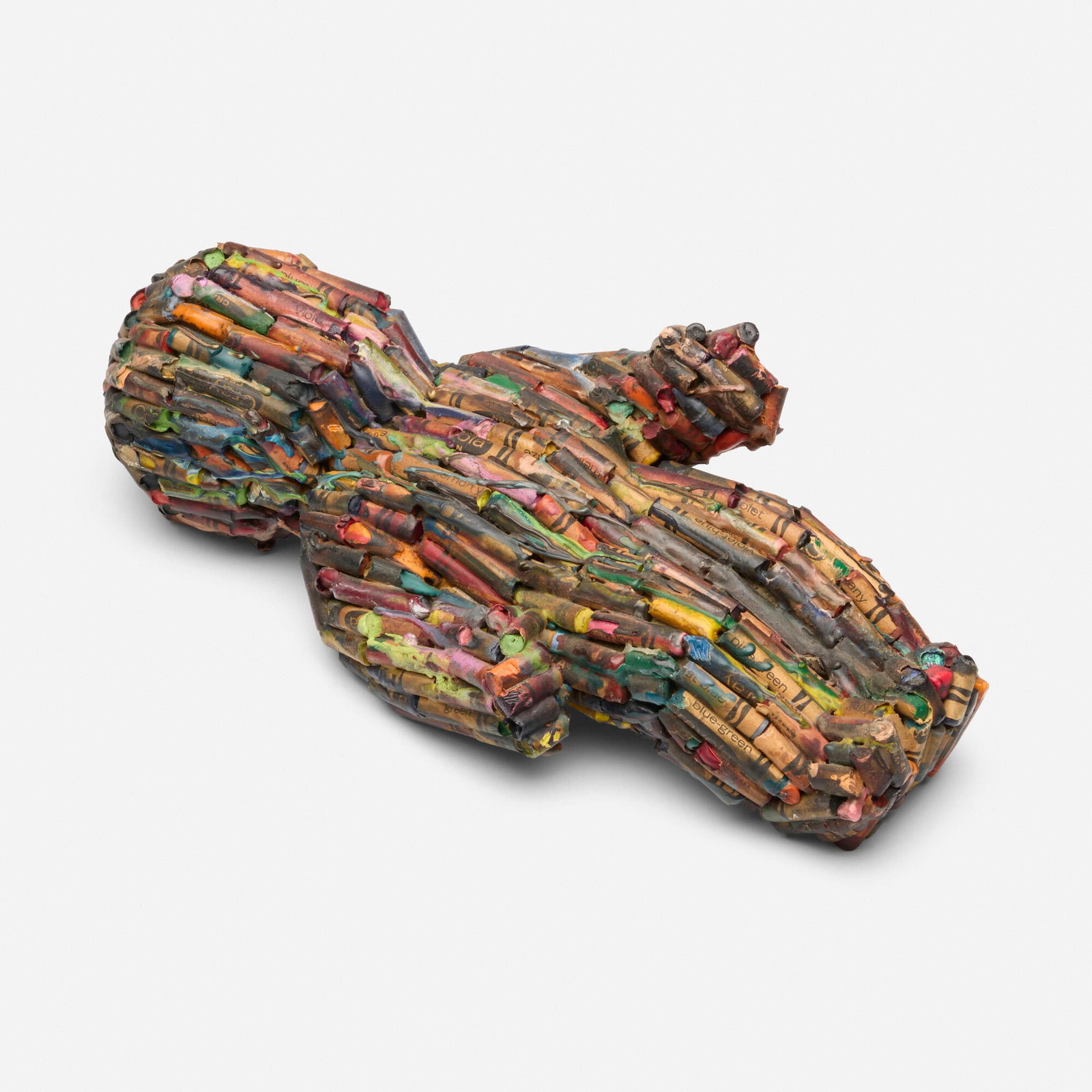 Barton Lidice Benes, Untitled (Crayola Crayon Fetish Baby): Barton Lidice Benes Untitled (Crayola Crayon Fetish Baby) 1973 mixed media 13 h x 6.125 w x 4.5 d in (33 x 16 x 11 cm) Exhibited: Benes: Book Sculptures and Eyeglasses, April 1974, Allan Stone