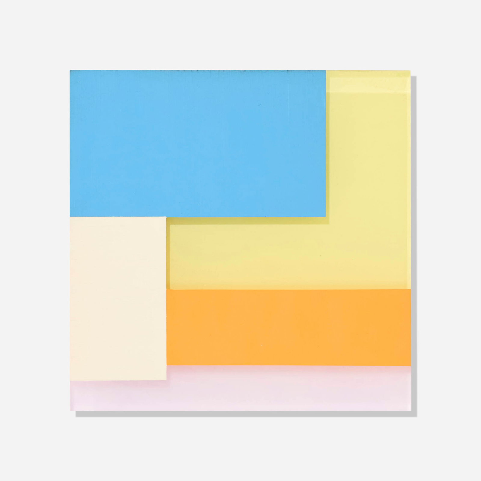 Marco Casentini, Pacific Light (No. 170): Marco Casentini Pacific Light (No. 170) 2000 alkyd on Plexiglas 8.75 h x 8.75 w in (22 x 22 cm) Signed, titled, and dated to verso 'M. Casentini 2000 Pacific Light No. 170'. Provenance: