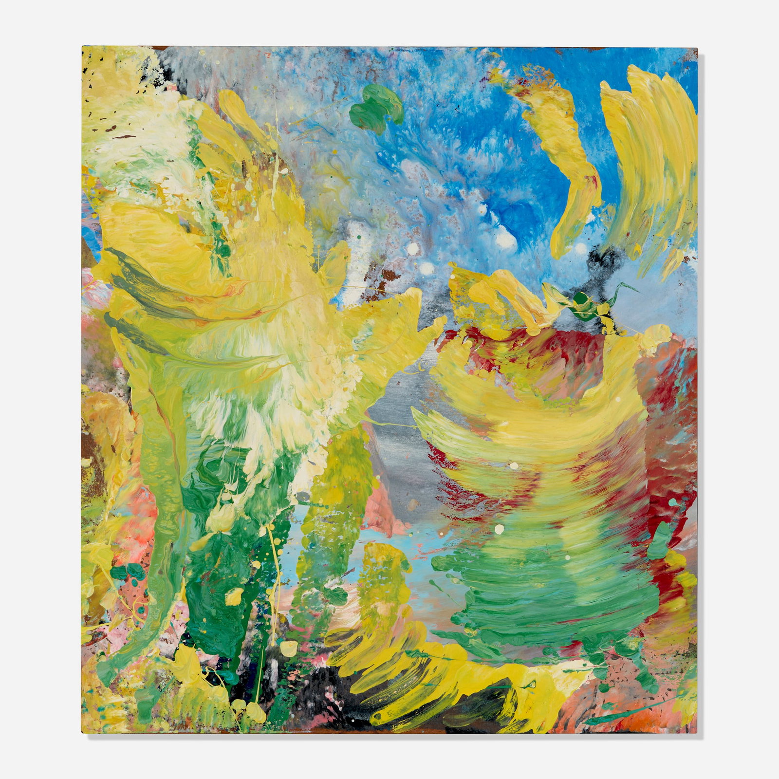 Charles Clough, May Twenty-Seventh: Charles Clough May Twenty-Seventh 1985 oil and enamel on Masonite 23.875 h x 21.5 w in (61 x 55 cm) Signed, titled, and dated to verso 'May Twenty-Seventh 1985 Charles Clough'. Thi