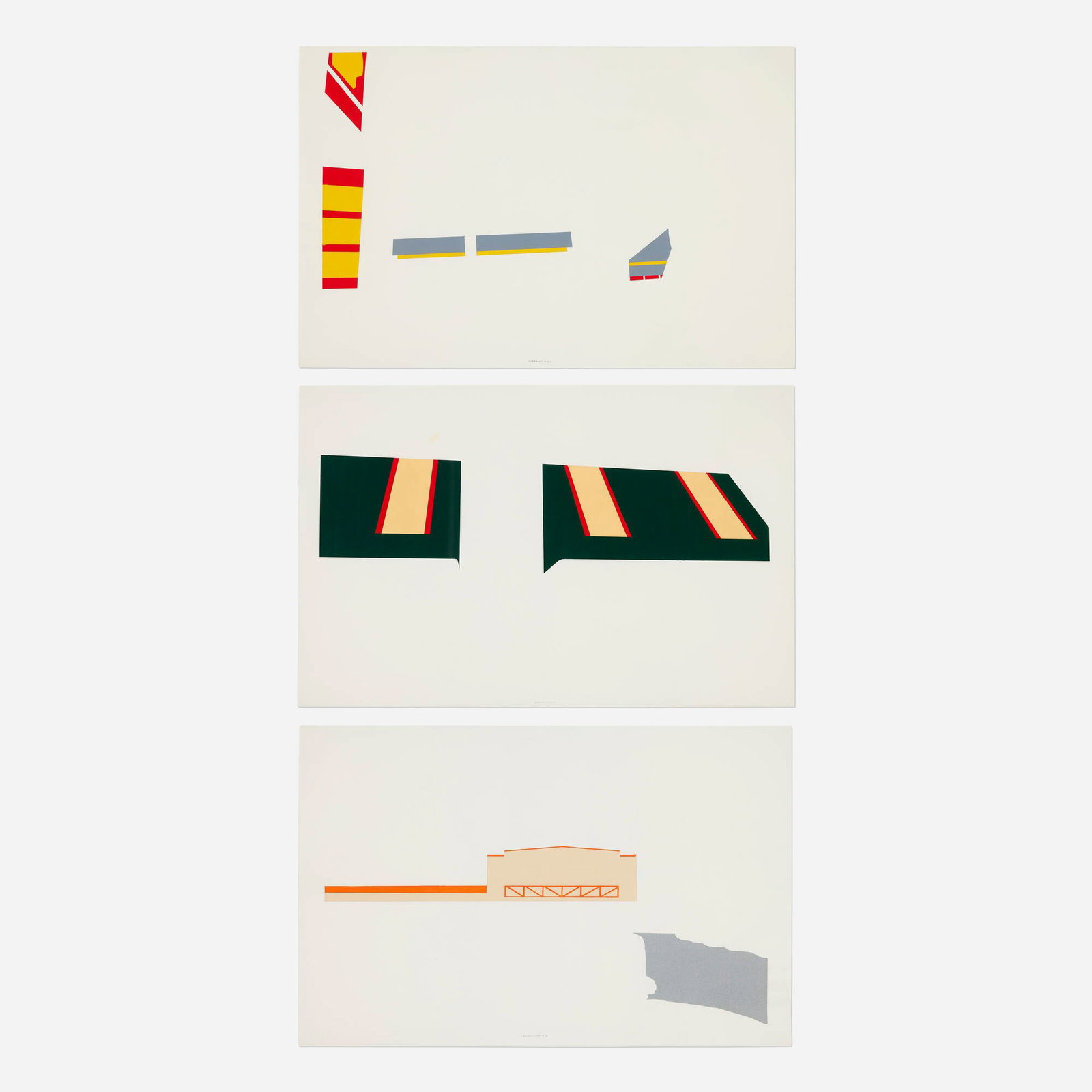 Benjamin Edwards, Experience #42; Experience #50; Experience #115 (three works): Benjamin Edwards Experience #42; Experience #50; Experience #115 (three works) 1997 acrylic, latex and foam on paper each: 26 h x 40 w in (66 x 102 cm) Titled to lower edge of each work