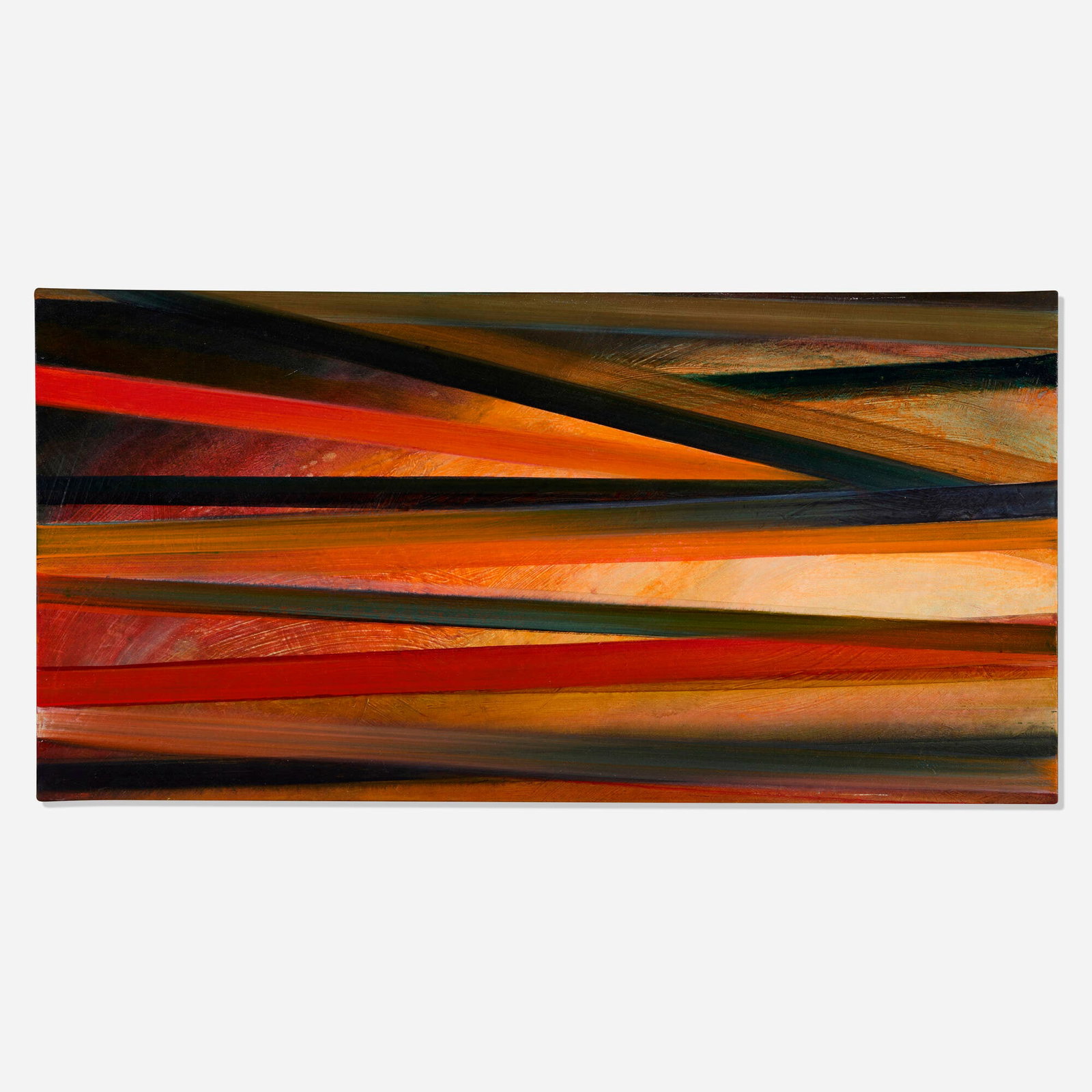 Ned Evans, Kaibab: Ned Evans Kaibab 2009 acrylic and mixed media on canvas 30 h x 15 w in (76 x 38 cm) Signed, titled, and dated to verso 'N Evans 2009 Kaibab'. Provenance: Artists for Haiti | Private