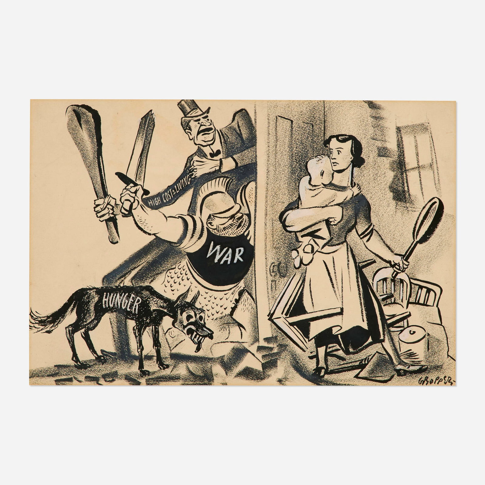 William Gropper, High Cost of Living (Mother and Child) (1 of 3)