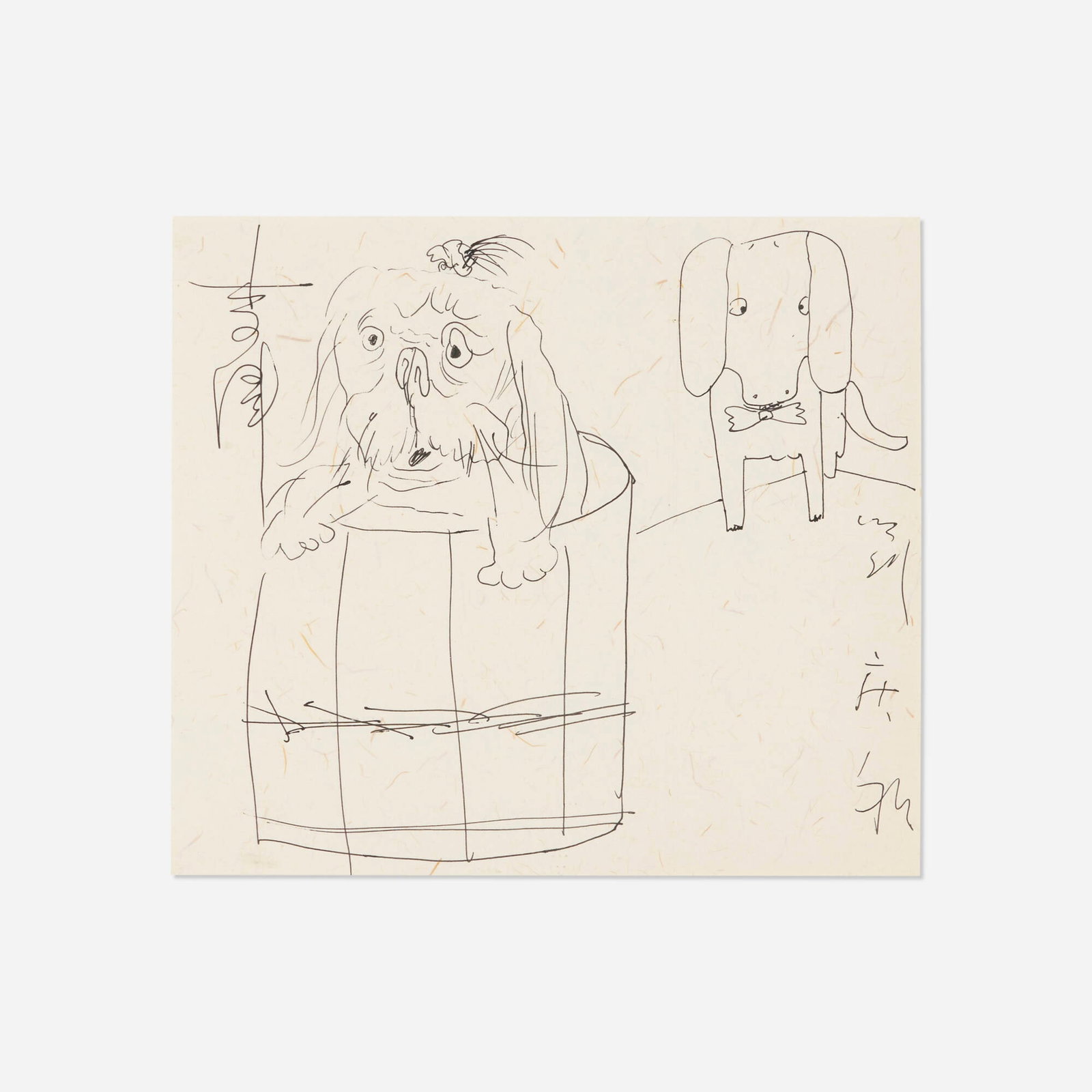 Li Jin and Liu Qinghe, Untitled: Li Jin and Liu Qinghe Untitled 2008 ink on handmade paper sight: 9.375 h x 10.75 w in (24 x 27 cm) Signed to upper left 'Li Jin'. Signed to lower right 'Liu Qinghe'. This