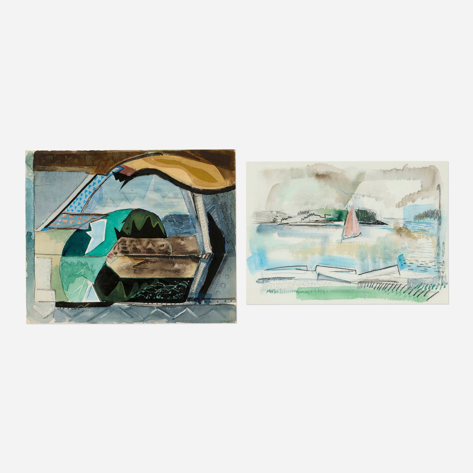 Irving Katzenstein, Untitled (two works) (1 of 2)
